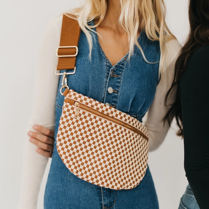 Westlyn Bum Bag - Checkered Brown
