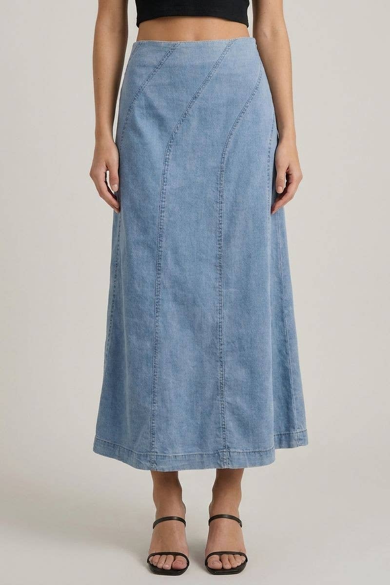 DENIM MIDI SKIRT