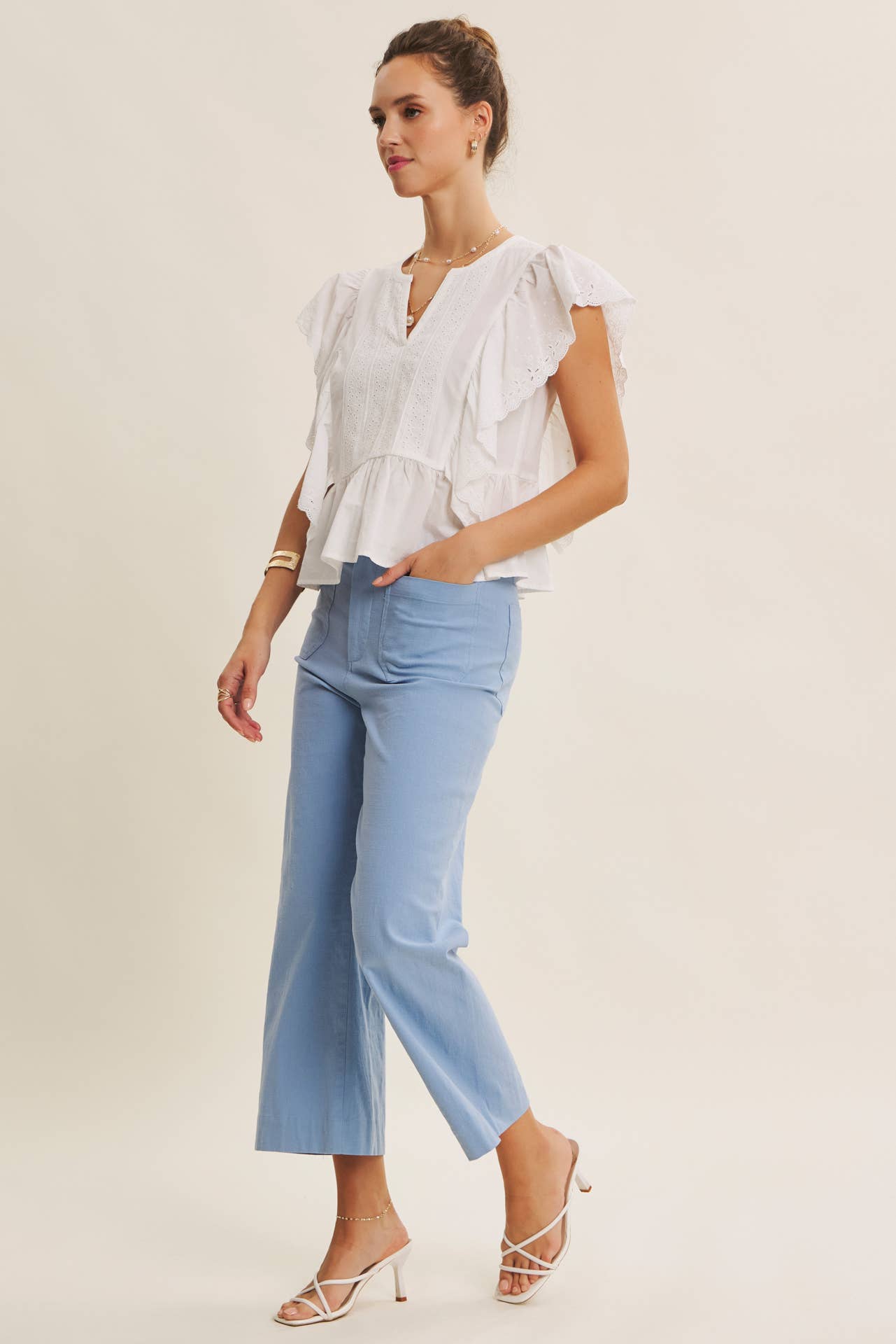 STRETCHY COTTON PANTS