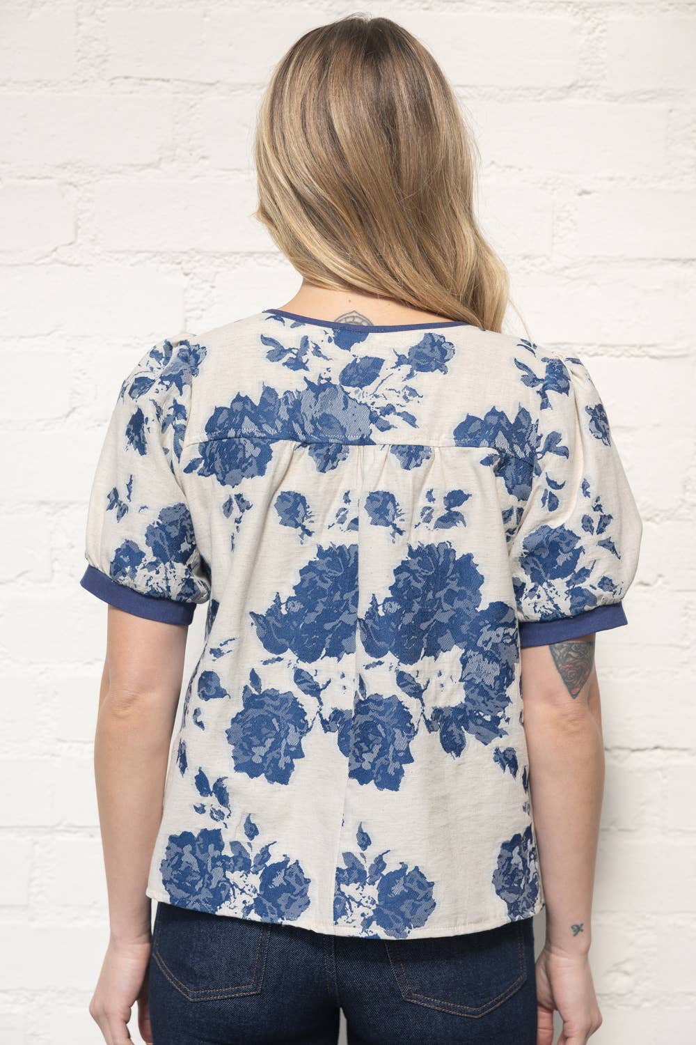 Floral Jacquard Top
