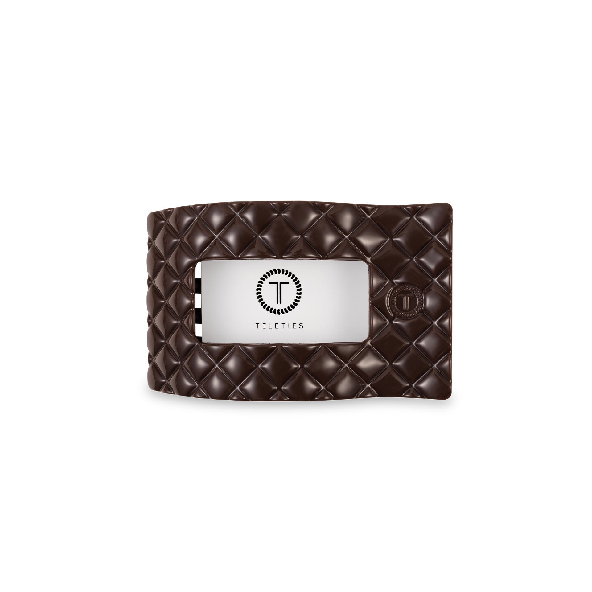 Flat Rectangle Hair Clip | Small | Truly Taupe Quilted