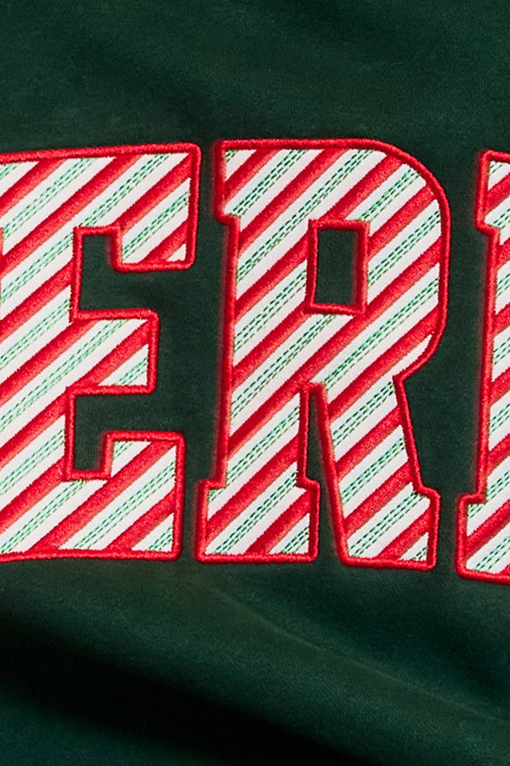 MERRY' Embroidered Mock Neck Sweatshirt