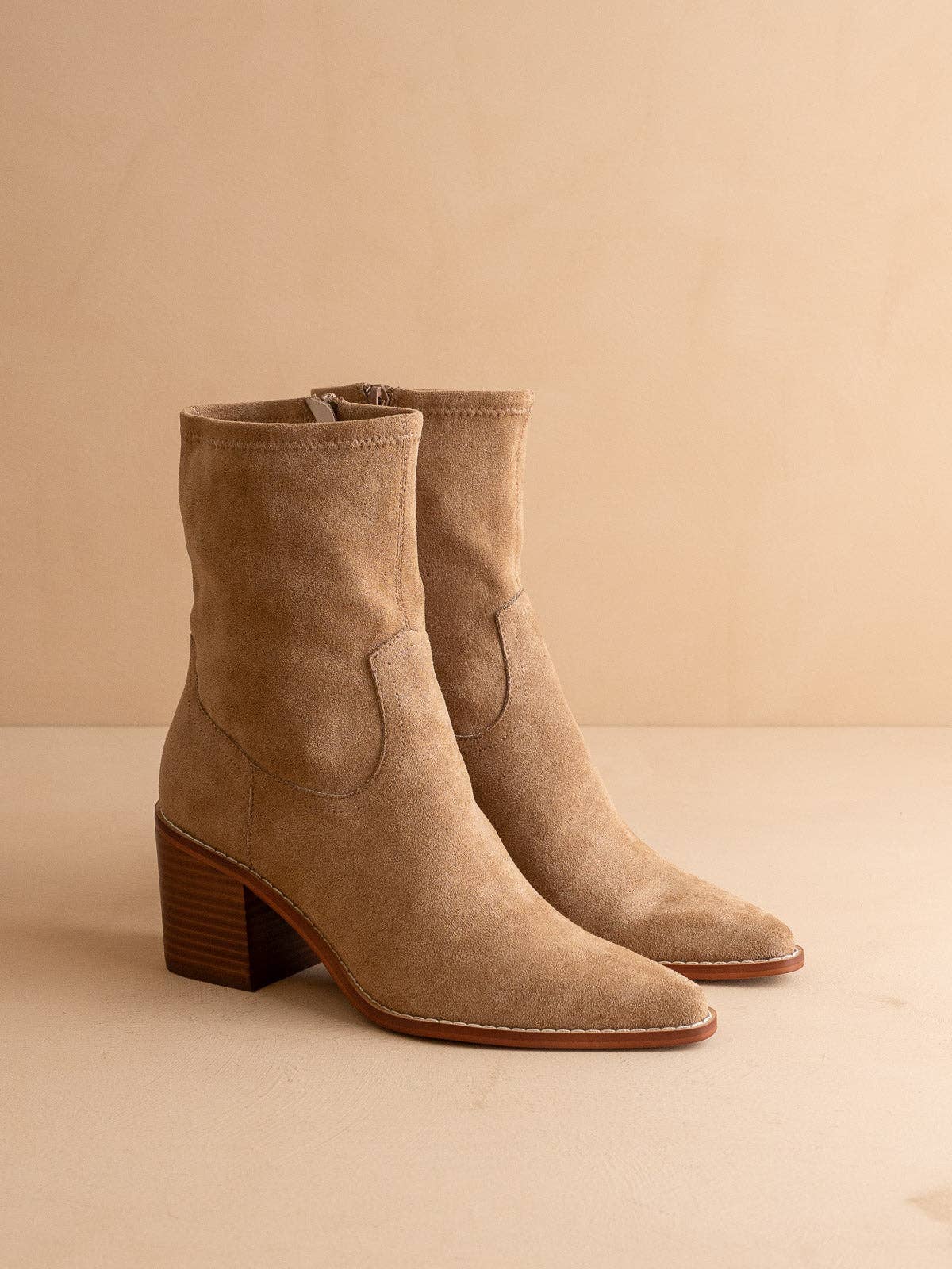 Latte Sleek ankle bootie