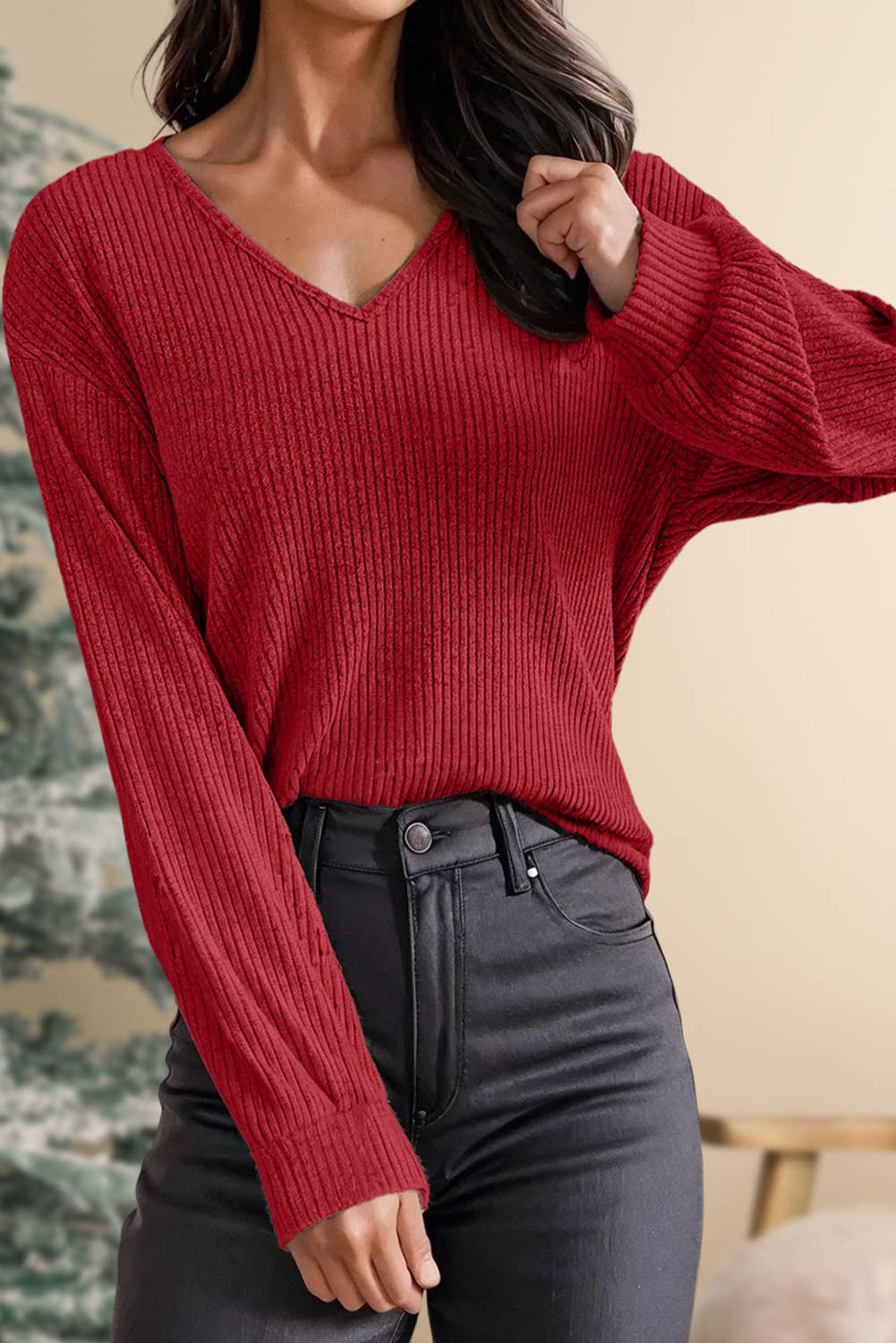 Leopard Print Back Bow Tie Blouse