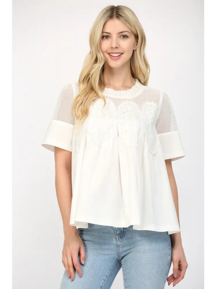 Mesh Appliqué Top
