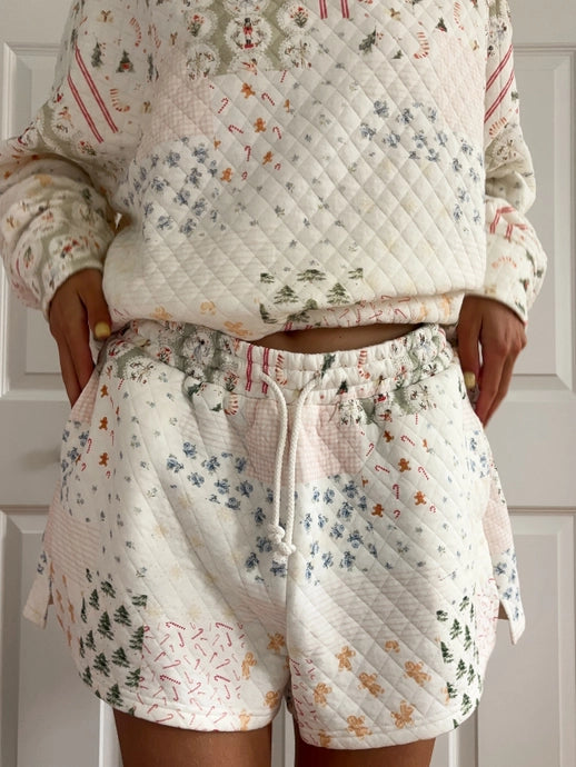 Christmas Holiday Quilted Shorts - Preorder ships October