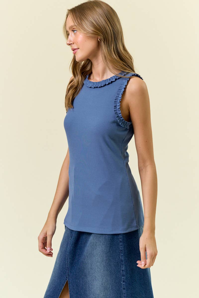 Ruffle Trim Tank