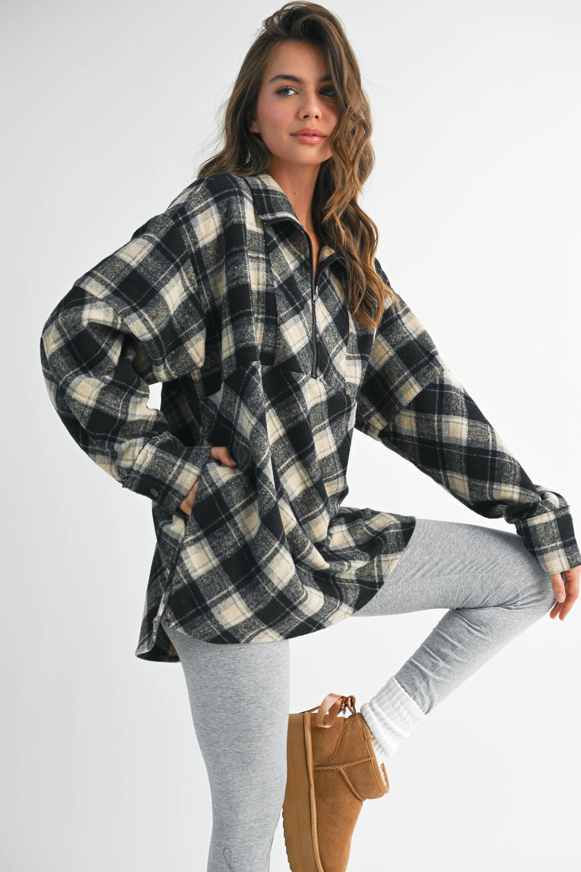 Mya Plaid Pullover