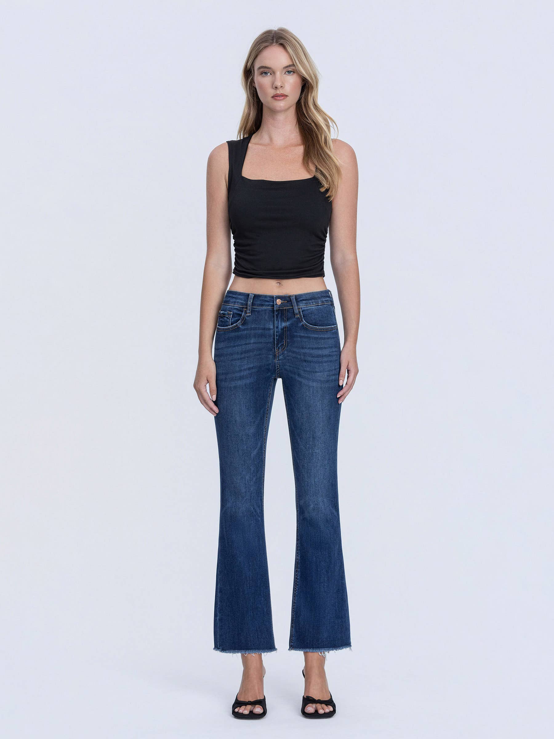 Privilege - MID RISE KICK FLARE JEANS