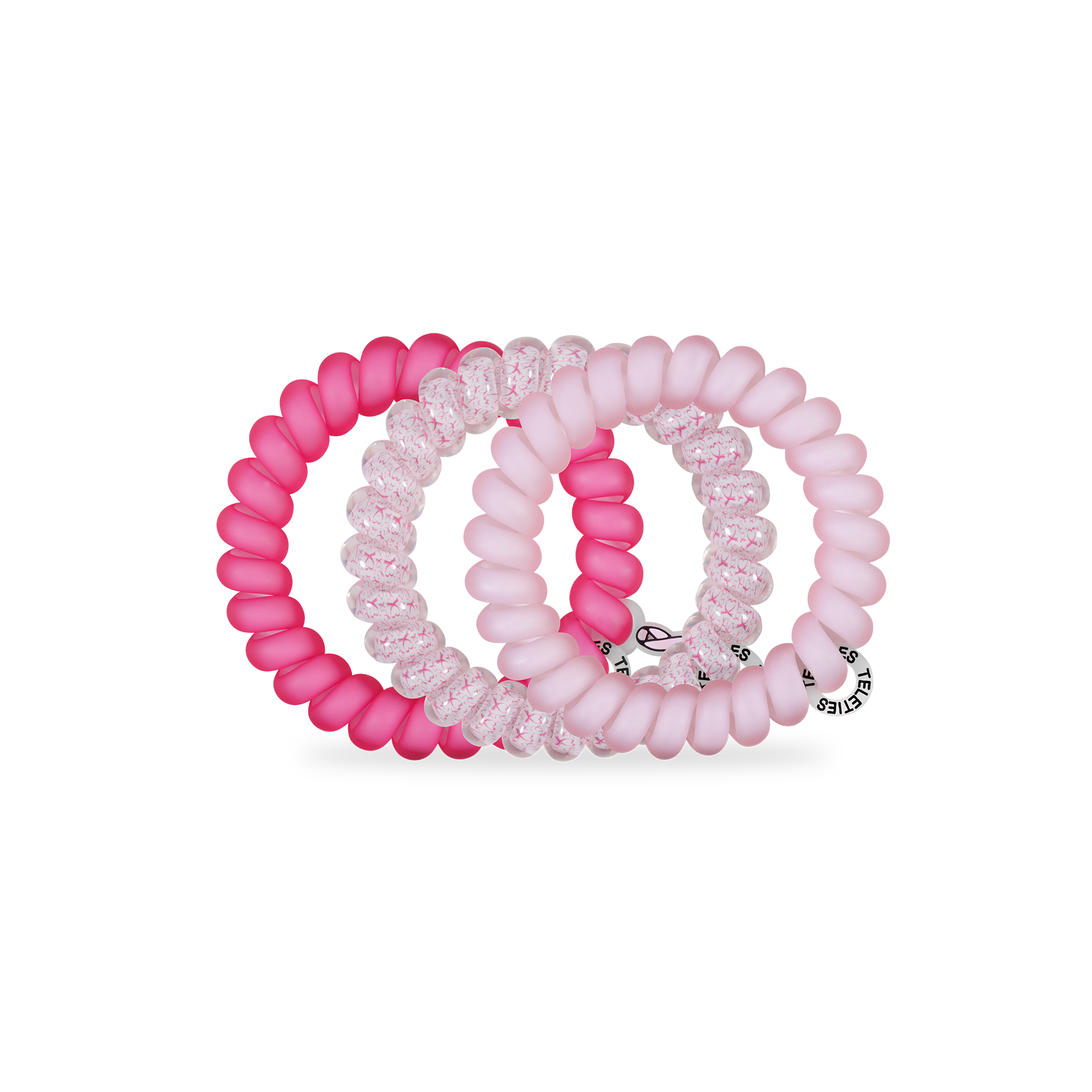 Spiral Hair Coils | Large | Pink Ribbon Power Hair Ties
