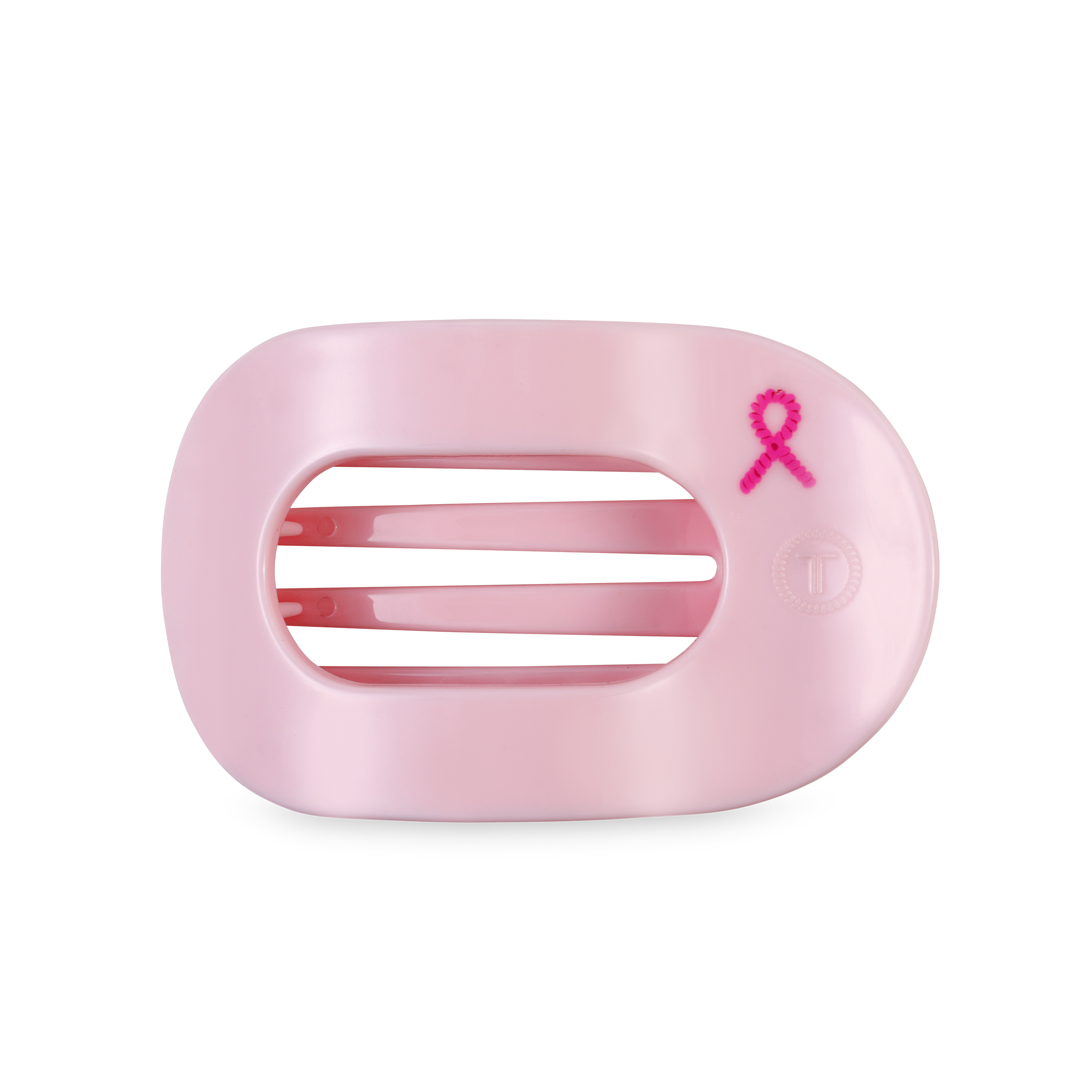 Flat Round Hair Clip | Medium | Pink Ribbon Power
