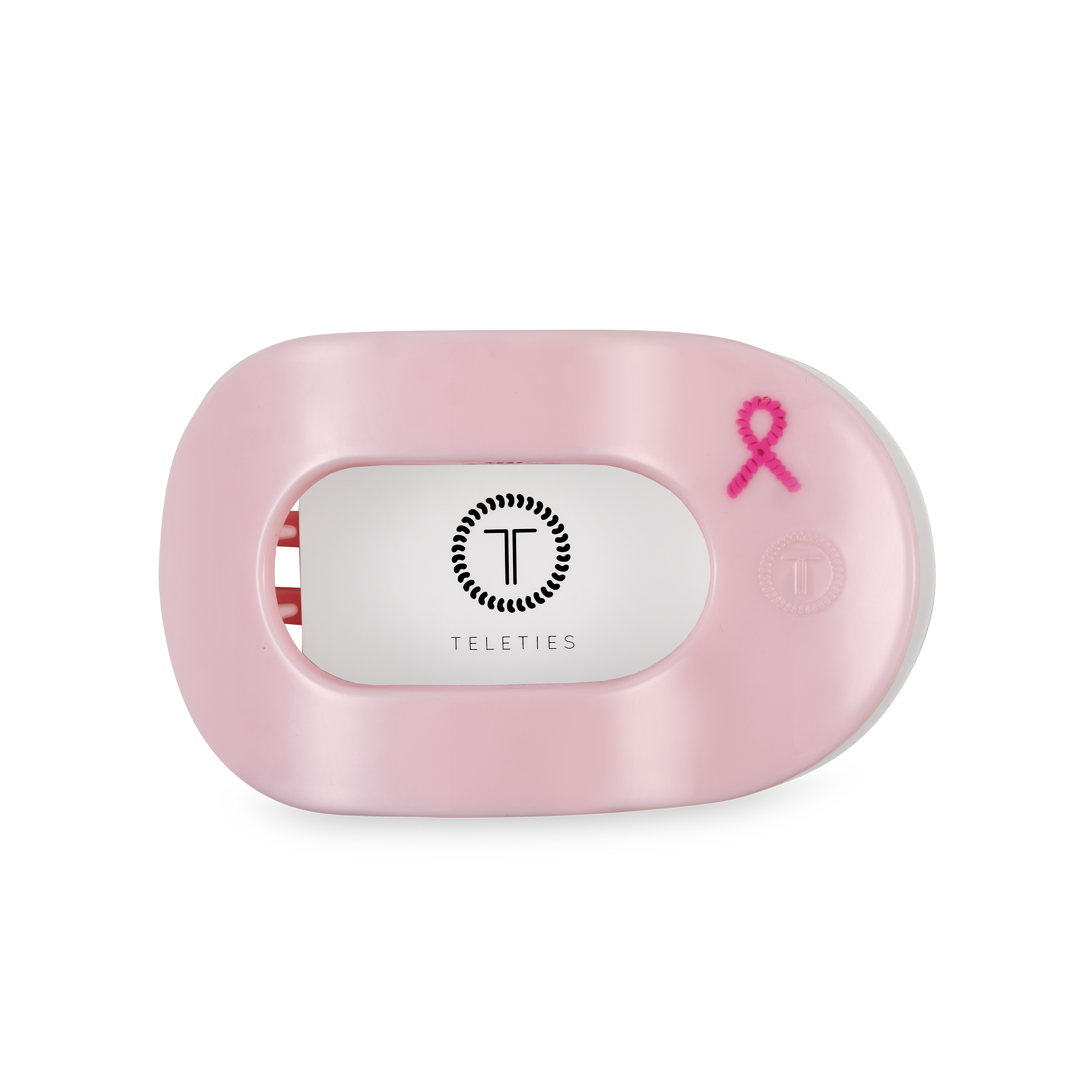 Flat Round Hair Clip | Medium | Pink Ribbon Power