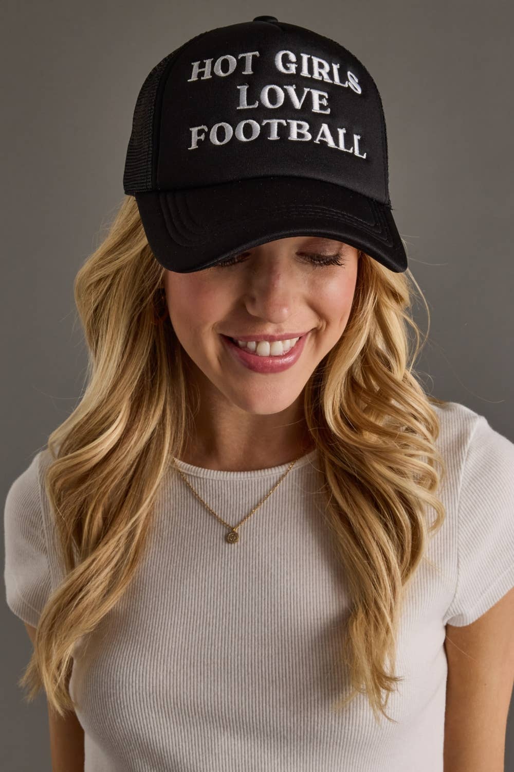 Hot Girls Love Football Trucker Hat