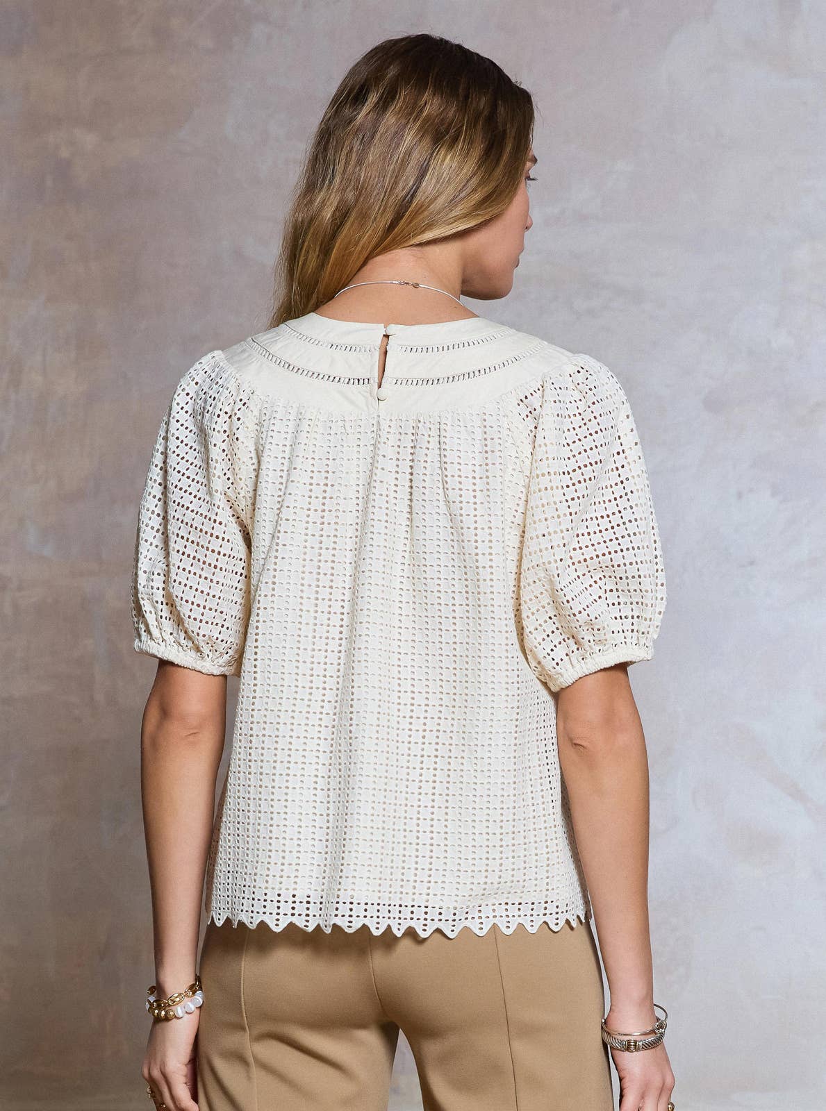 Eyelet Embroidery Blouse