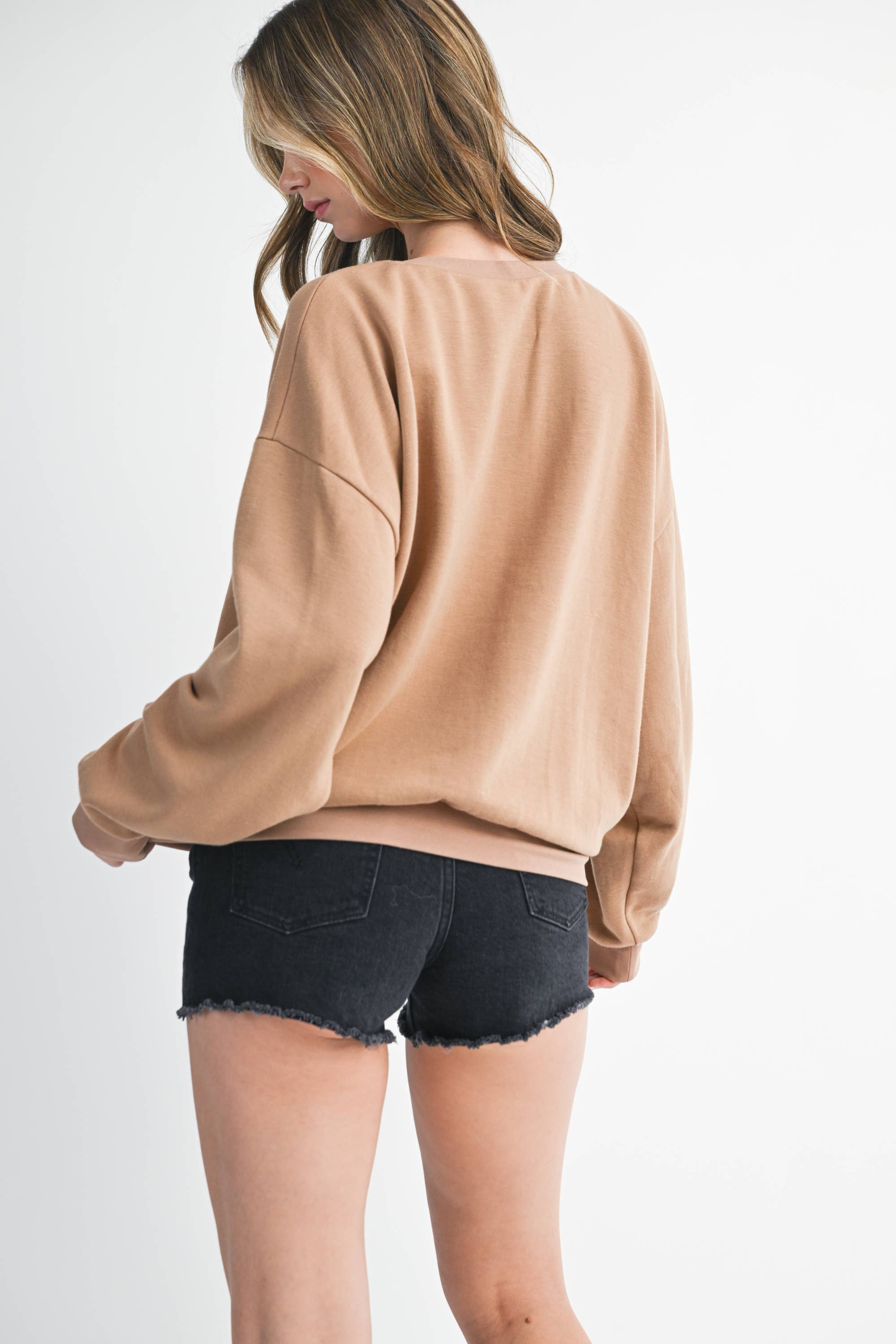 Retro Ombre Stripe Graphic Sweatshirt