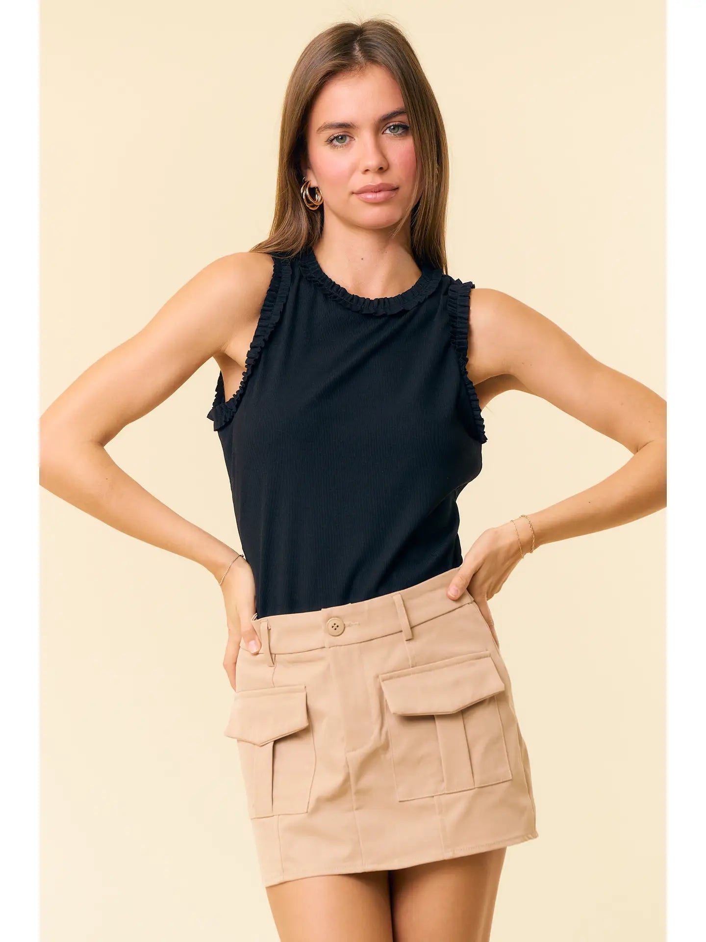Ruffle Trim Tank