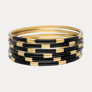 Black Veda Bangles - Set of 6