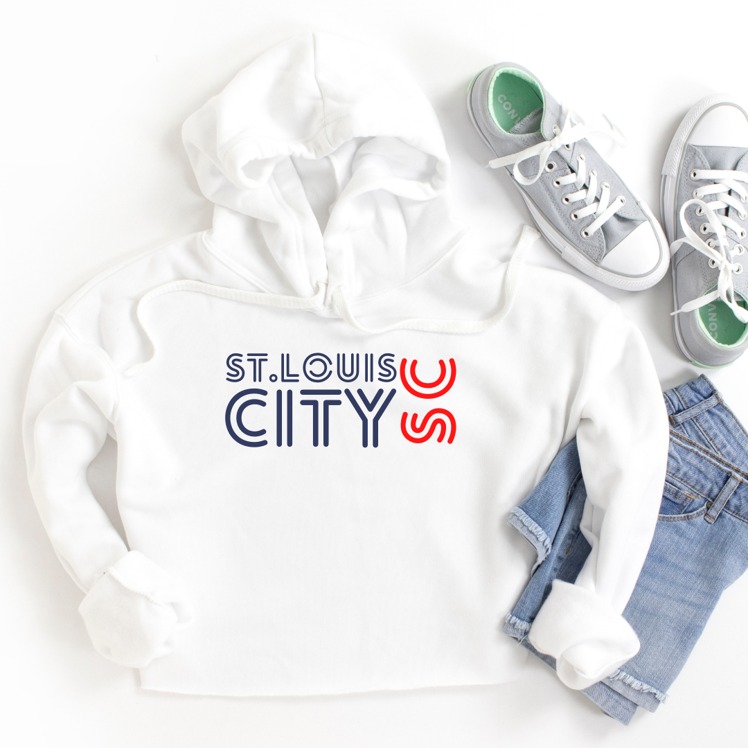 St. Louis Sequin Cropped Hoodie - localE.