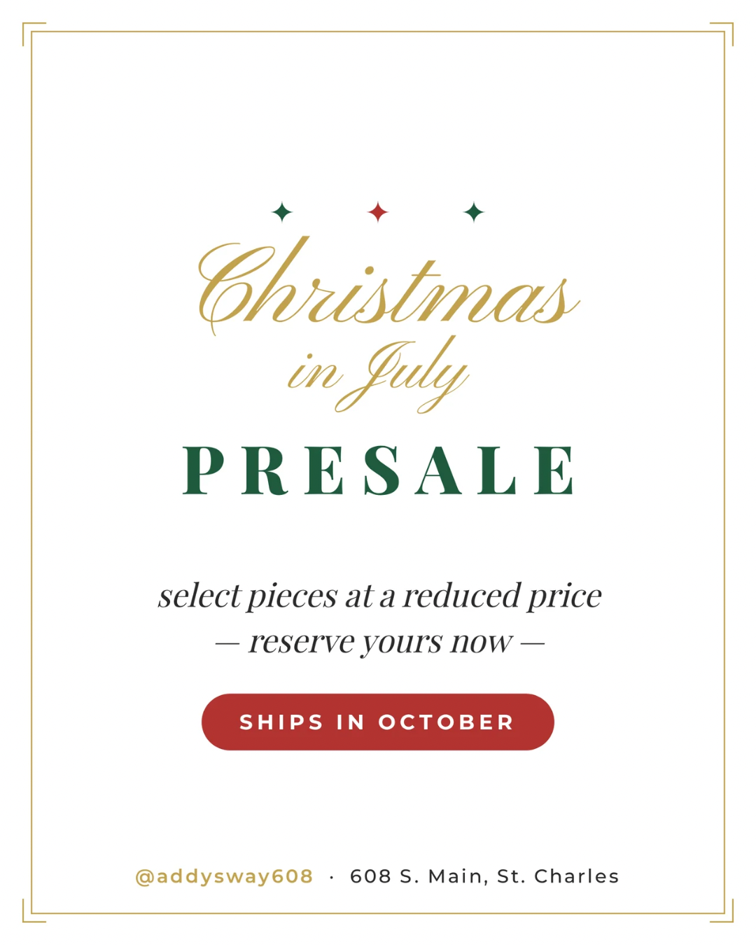 Christmas in July Pre-Order