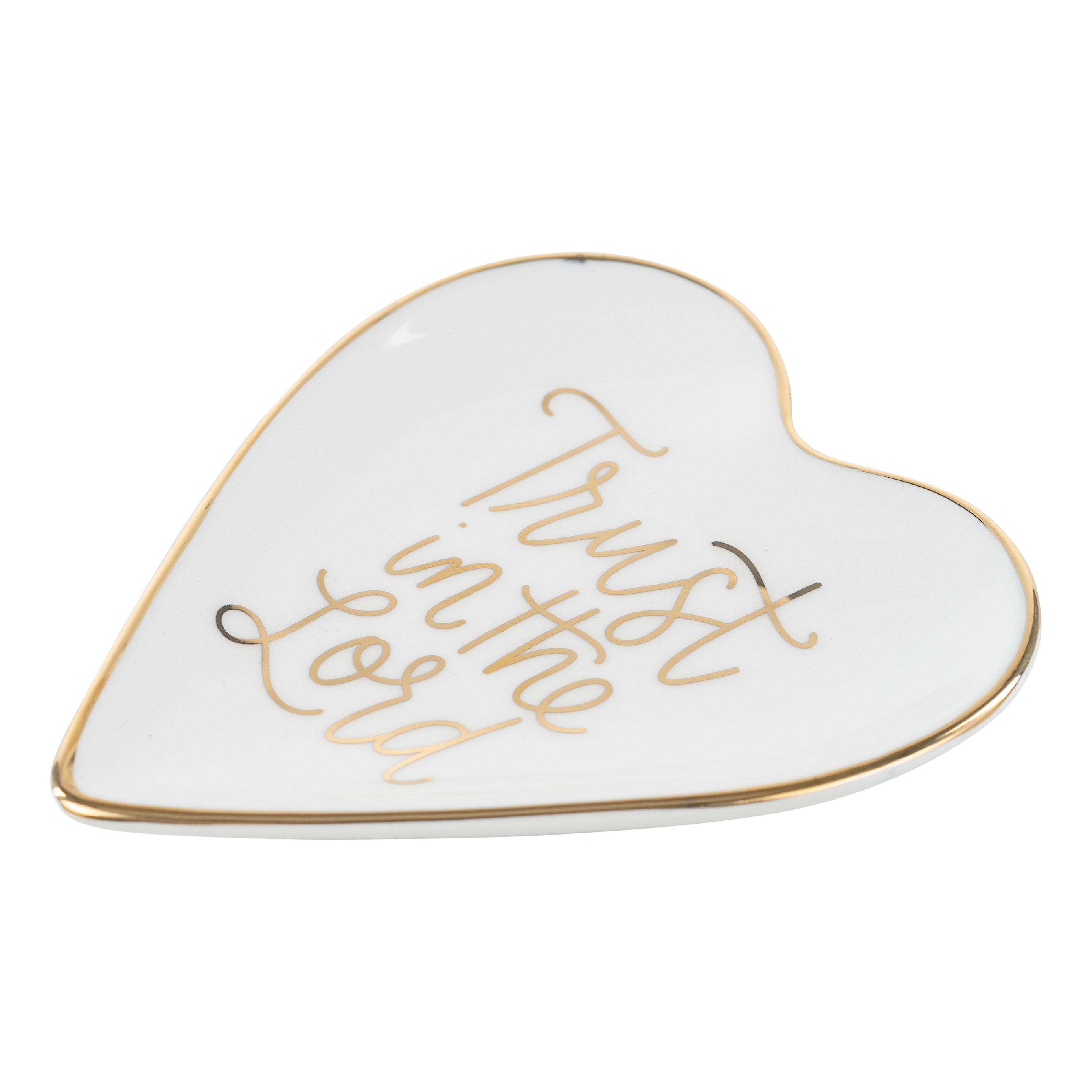 Trust In The Lord Gold Trinket Tray