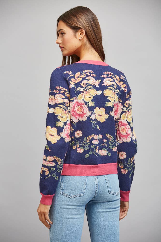 JACQUARD KNIT CARDIGAN