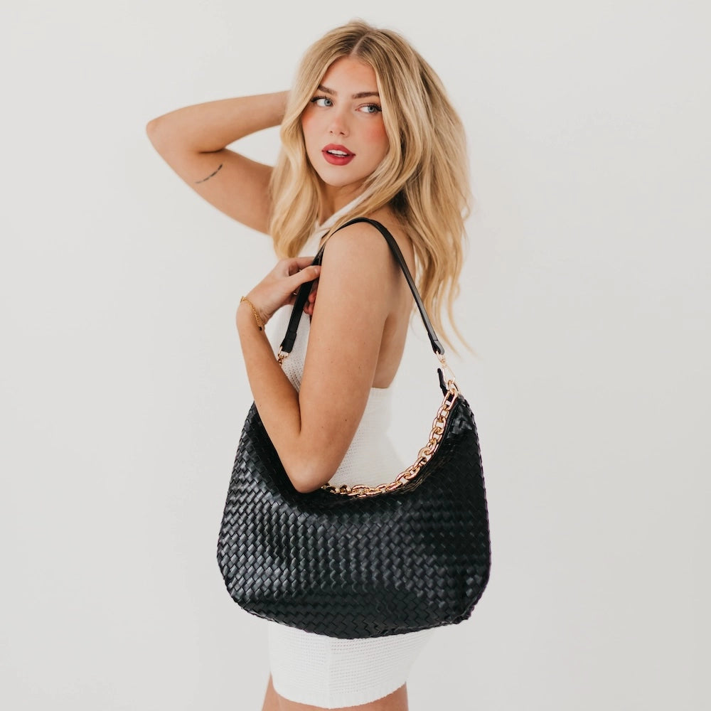 Sienna Woven Shoulder Bag