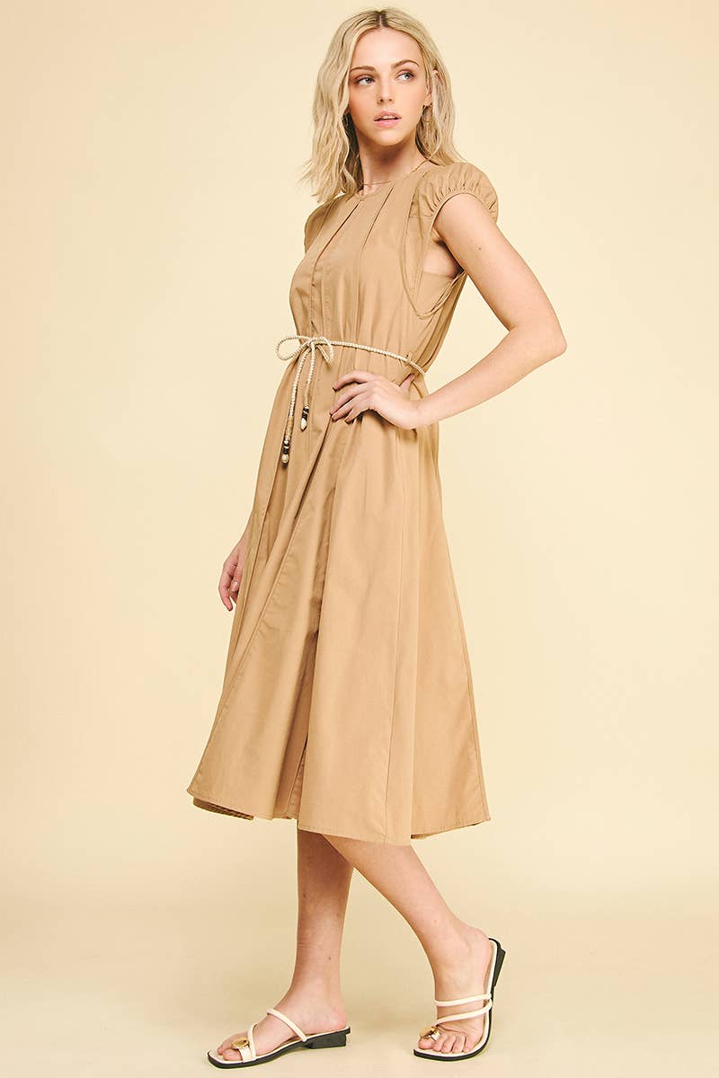 STITCH DETAILED MIDI DRESS