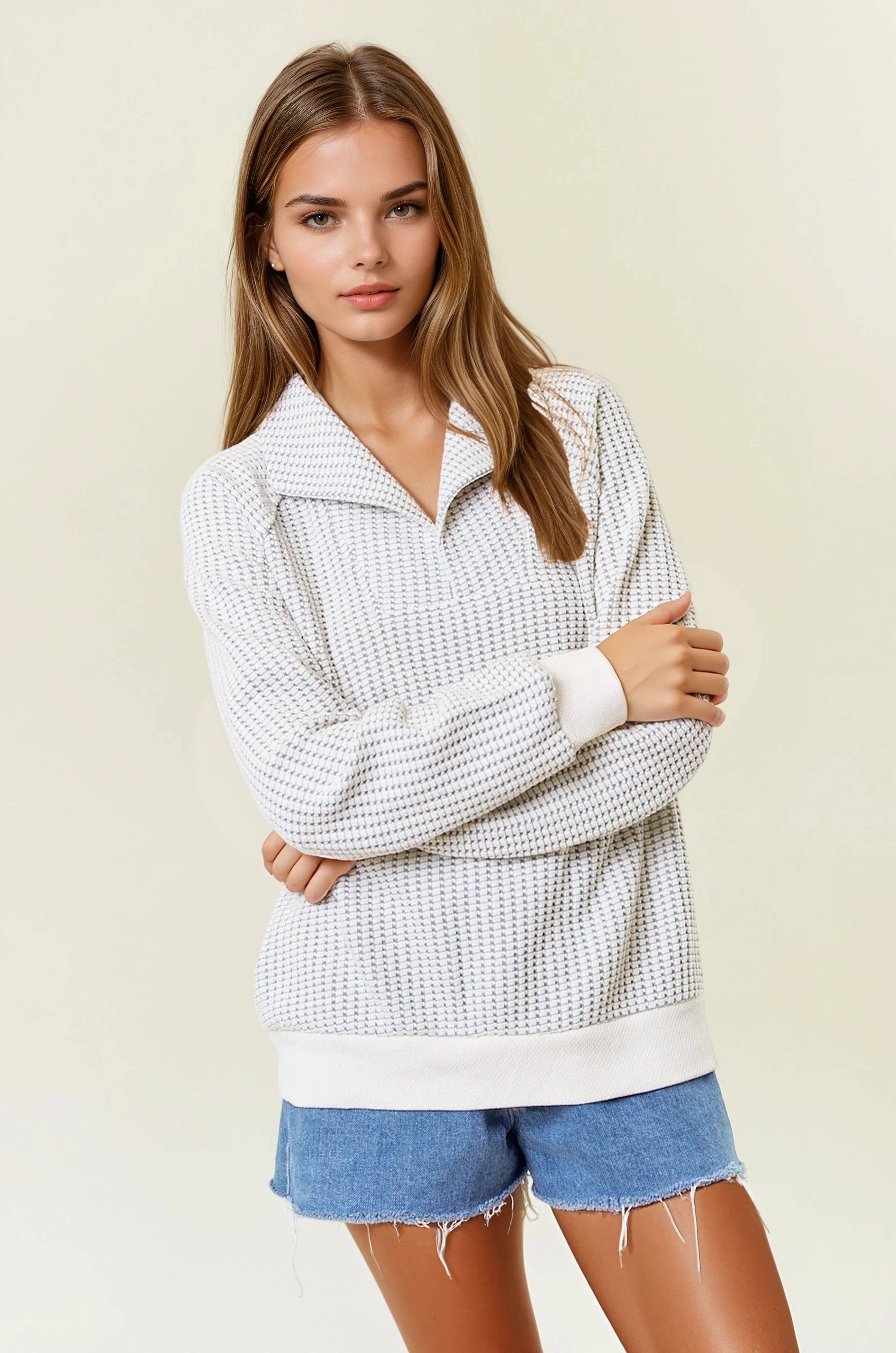 Two-Tone Oversized Sweatshirt