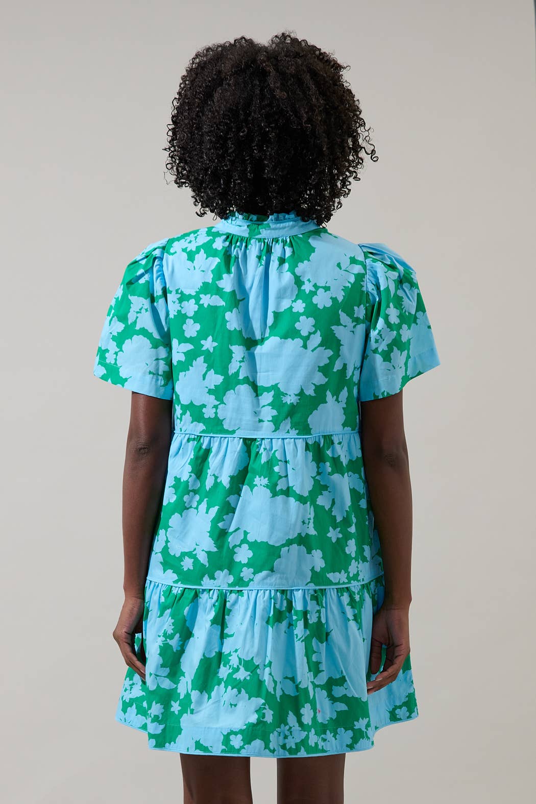 Riona Floral Candace Tiered Mini Dress