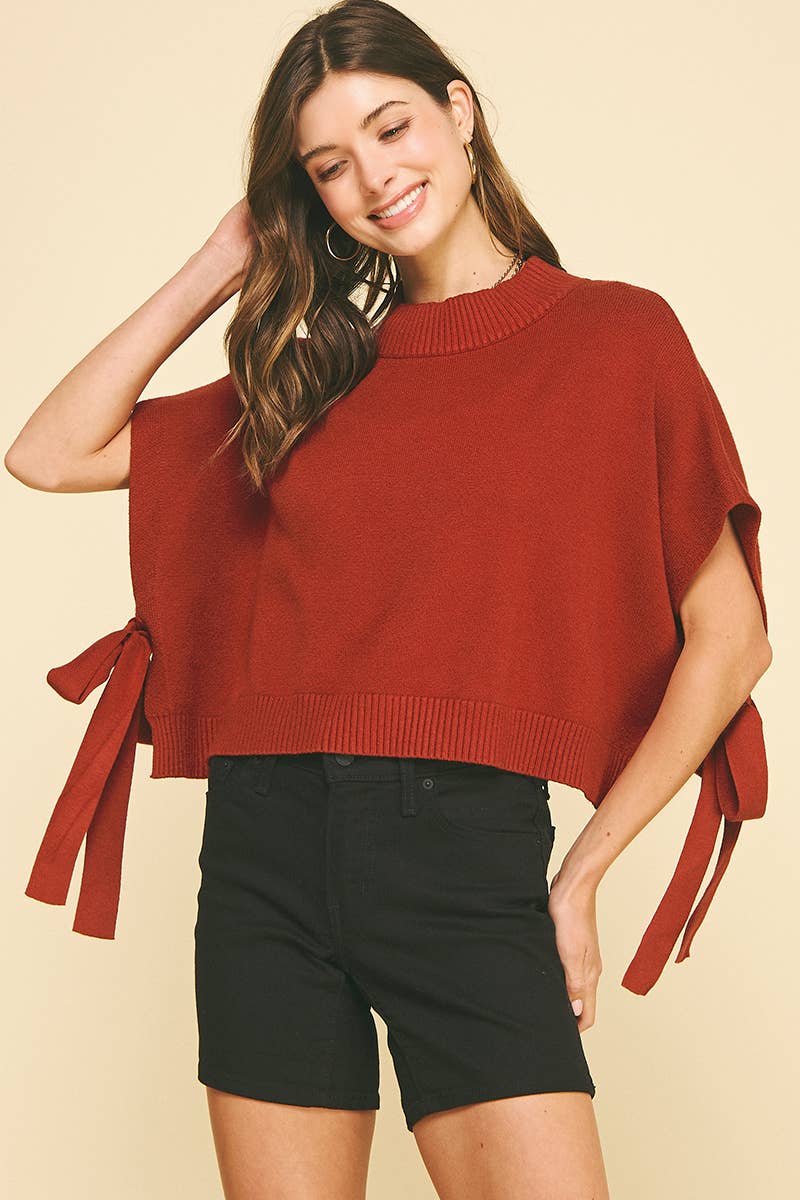 KNIT SWEATER WITH SIDE TIE