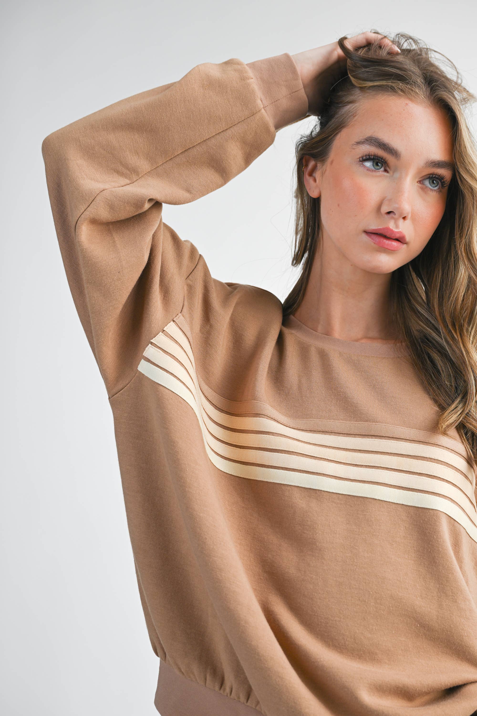 Retro Ombre Stripe Graphic Sweatshirt