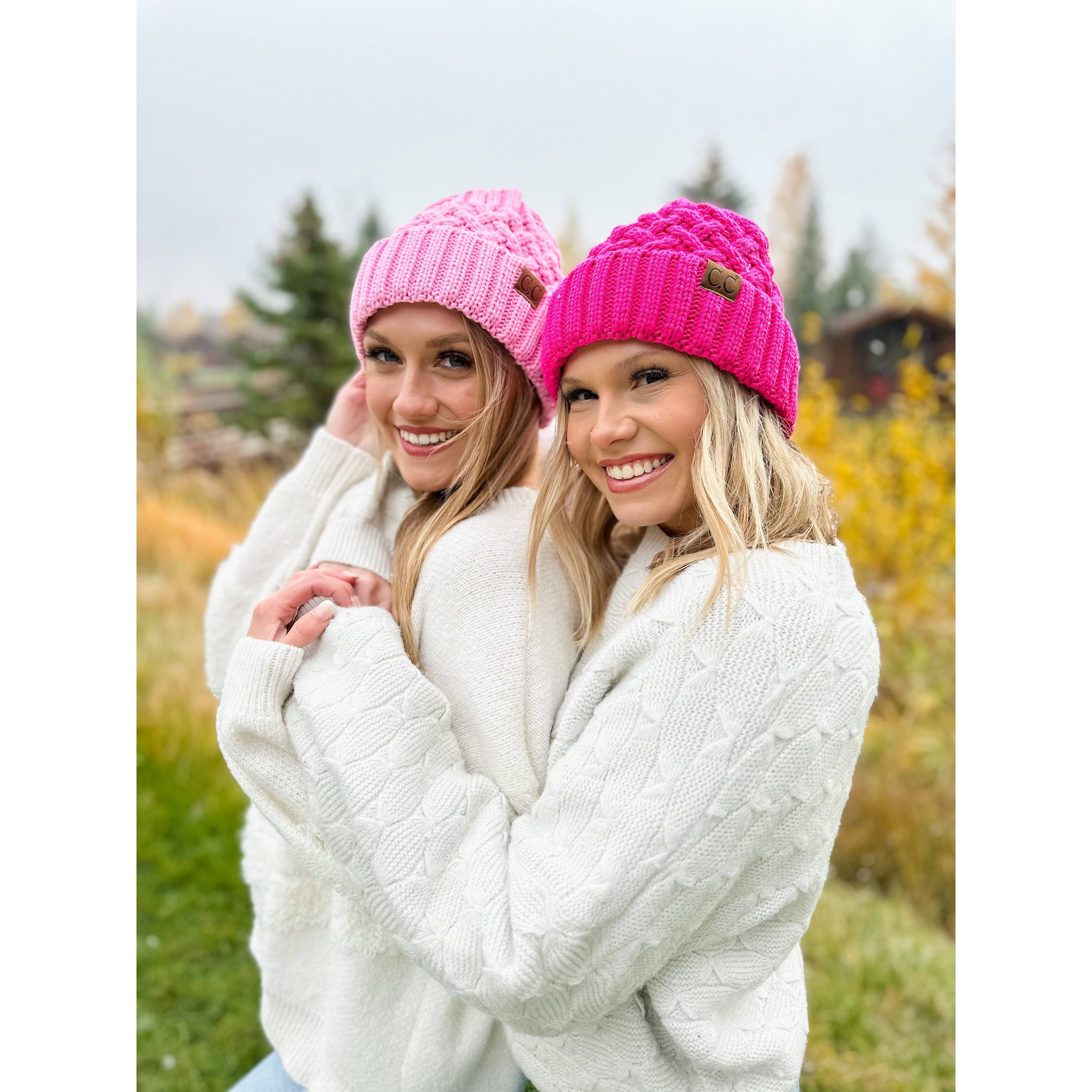 Lattice Knit Cuff Beanie
