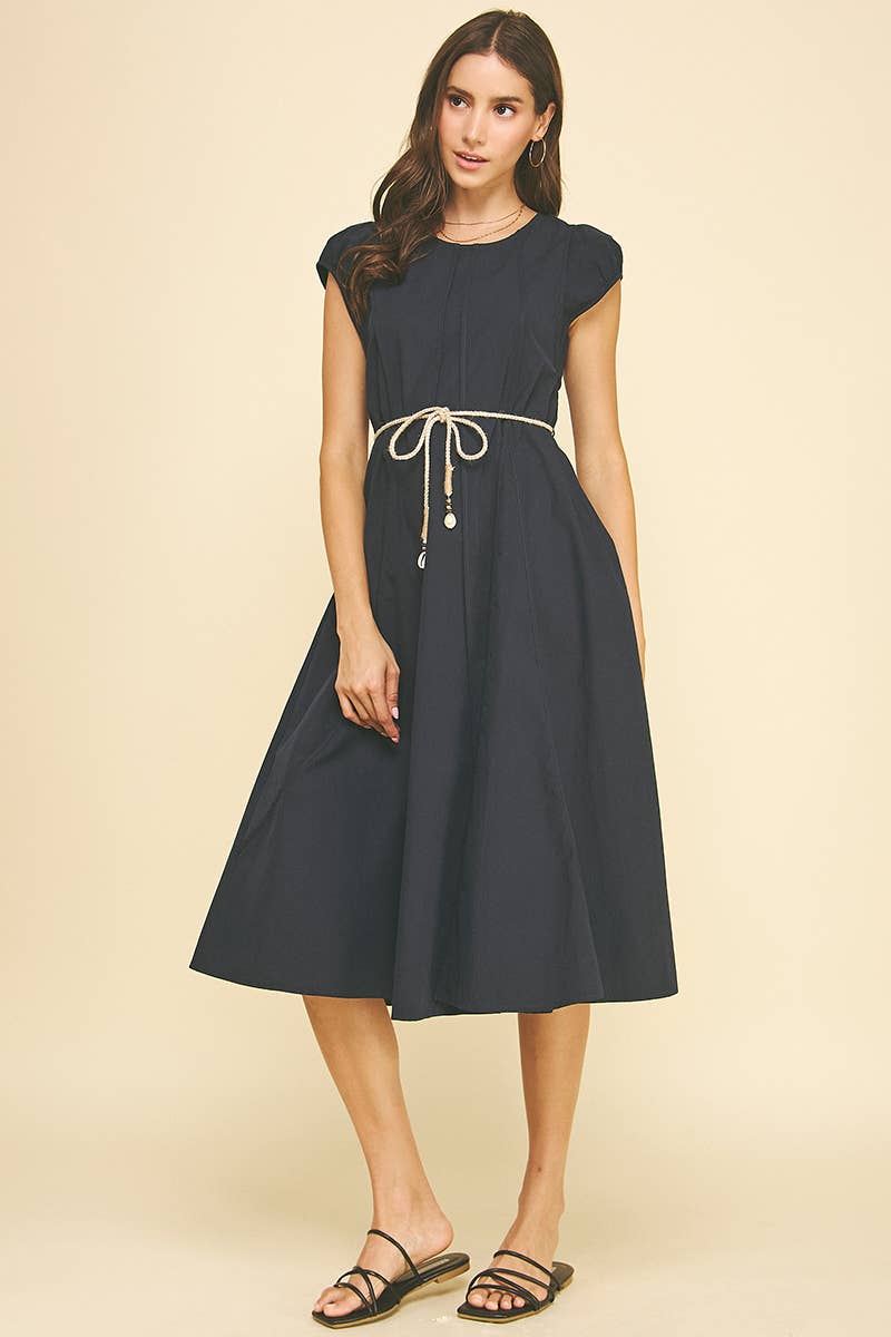 STITCH DETAILED MIDI DRESS