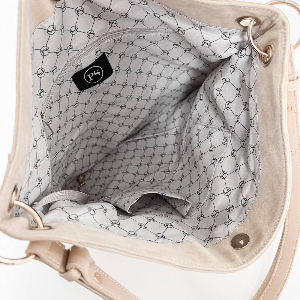 Rosalie Rivet Suede Hobo Bag