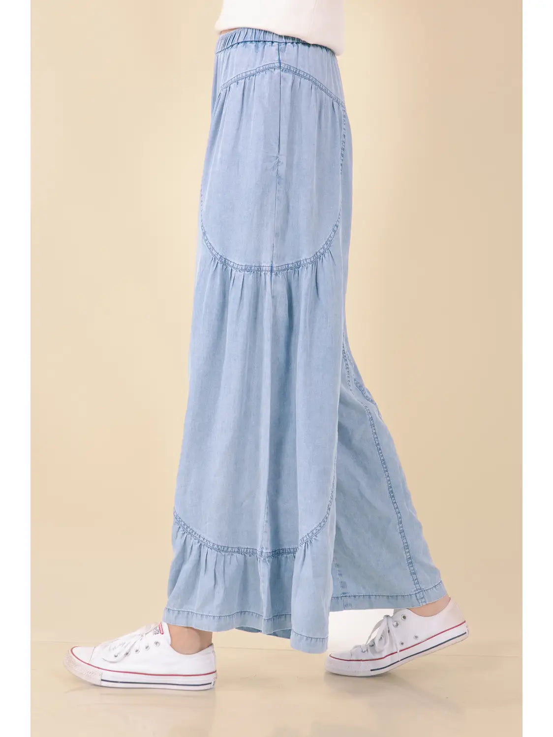TENCEL WIDE LEG PANTS