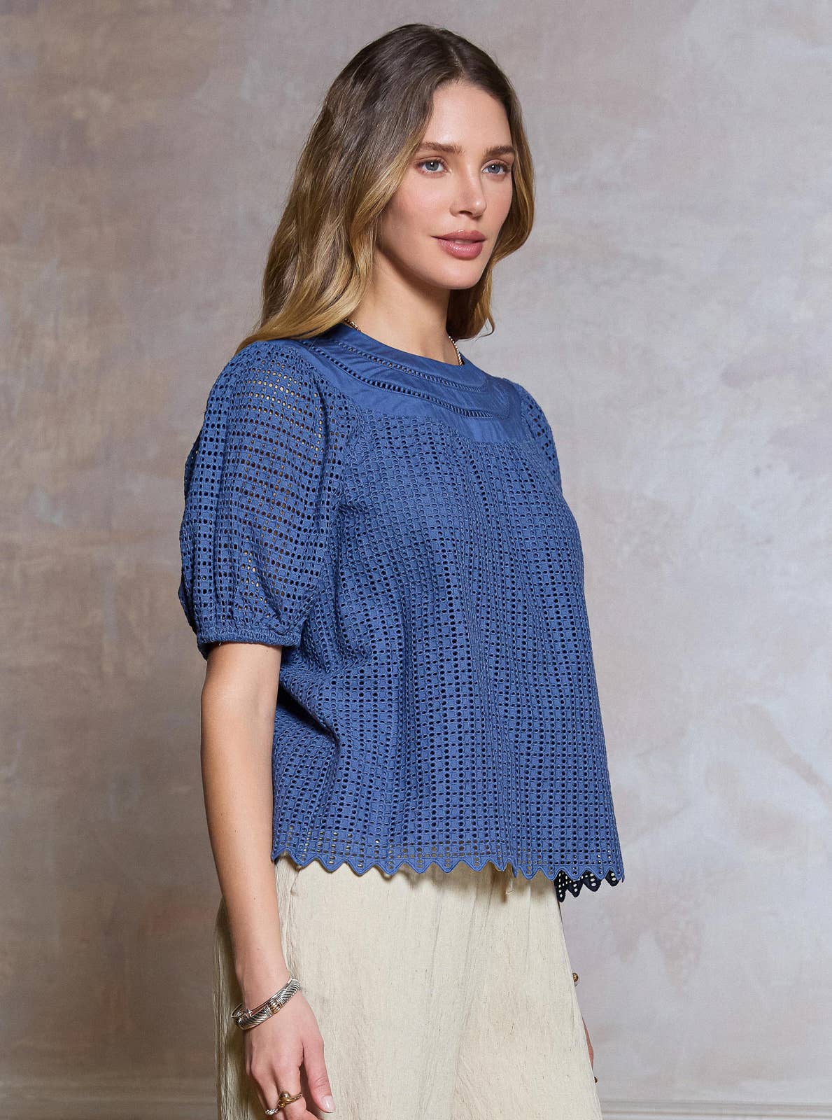 Eyelet Embroidery Blouse