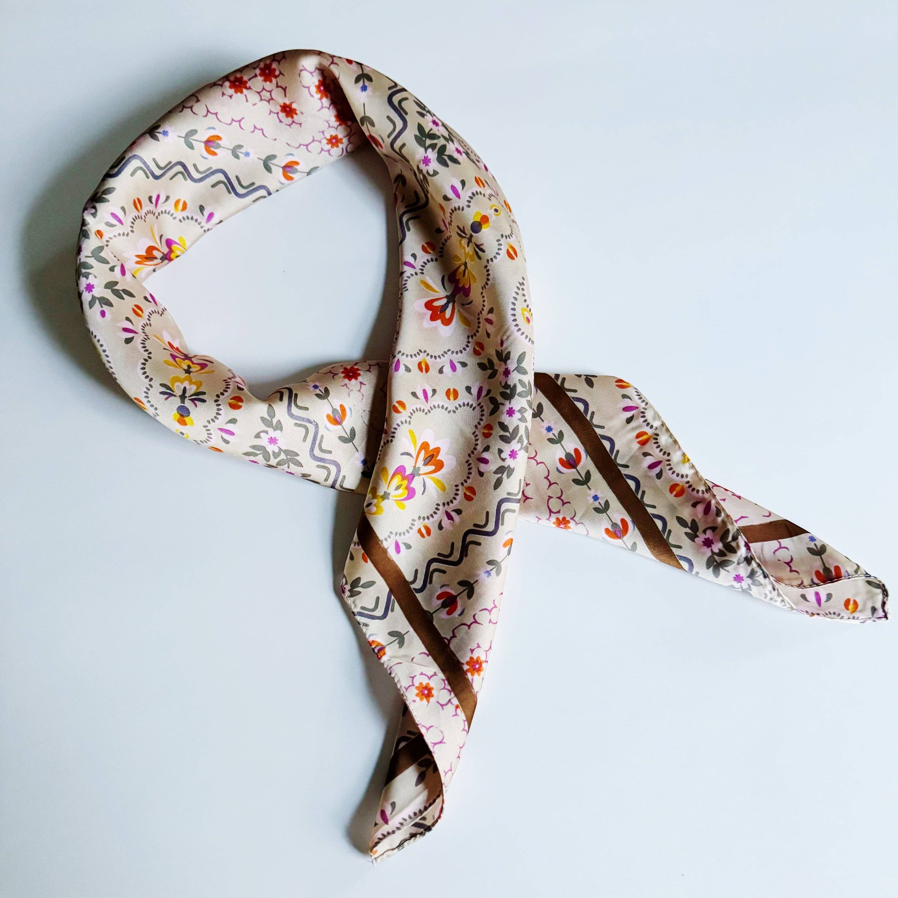 Silky Muse Satin Square Scarf