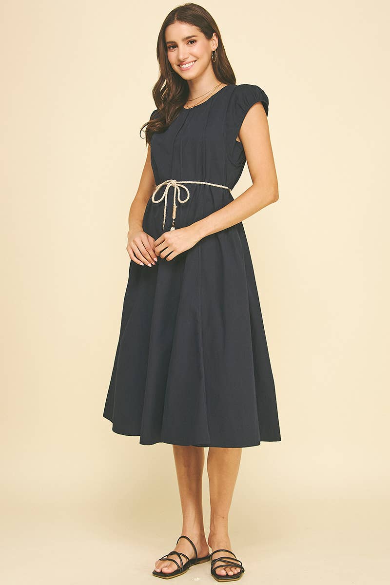 STITCH DETAILED MIDI DRESS