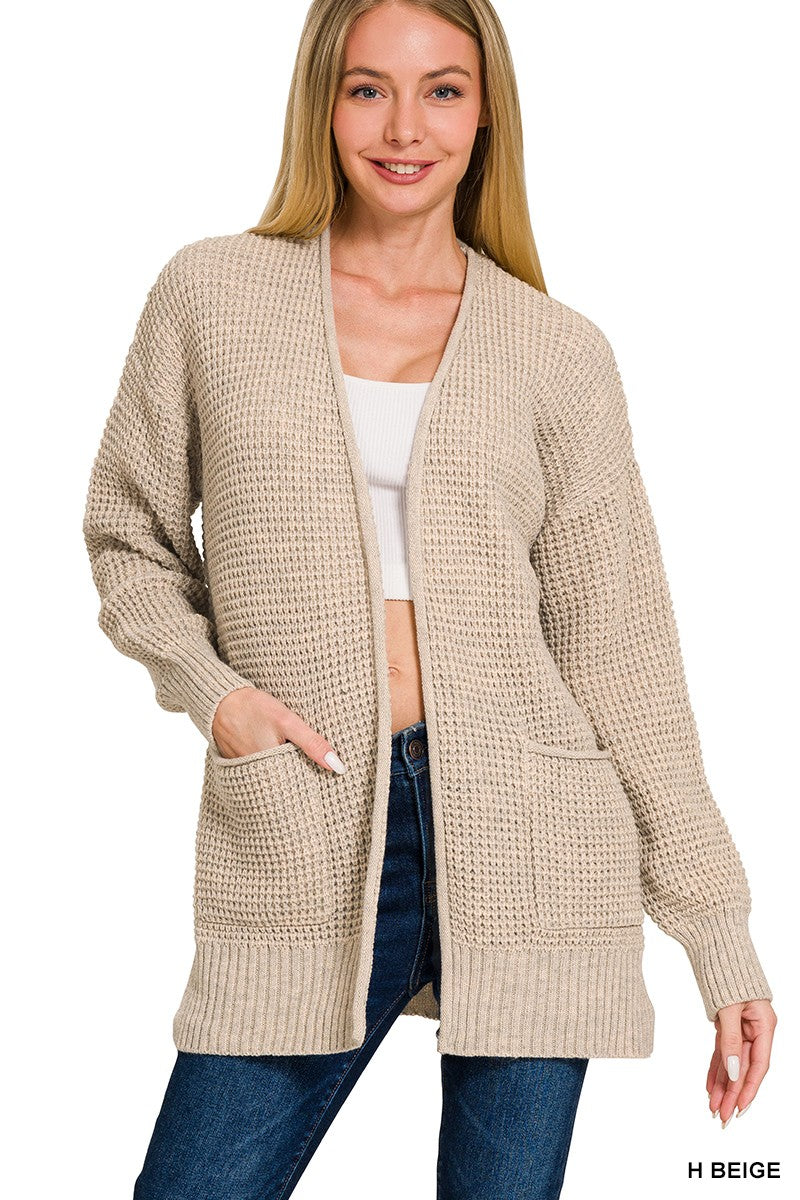 Waffle Cardigan