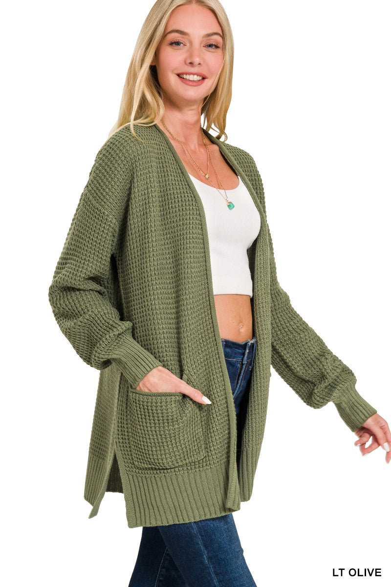 Waffle Cardigan