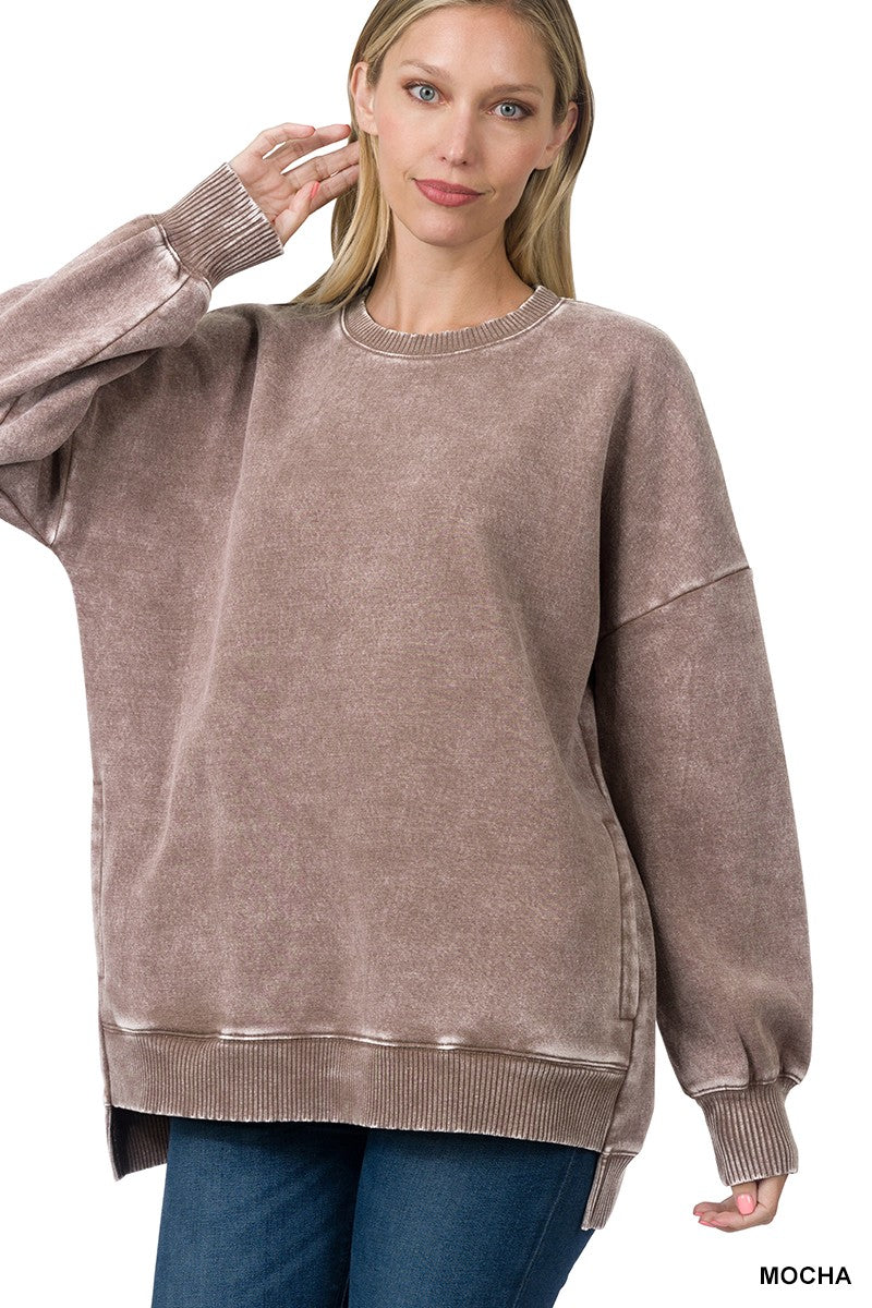 Acid Wah Hi-Lo Hem Pullover