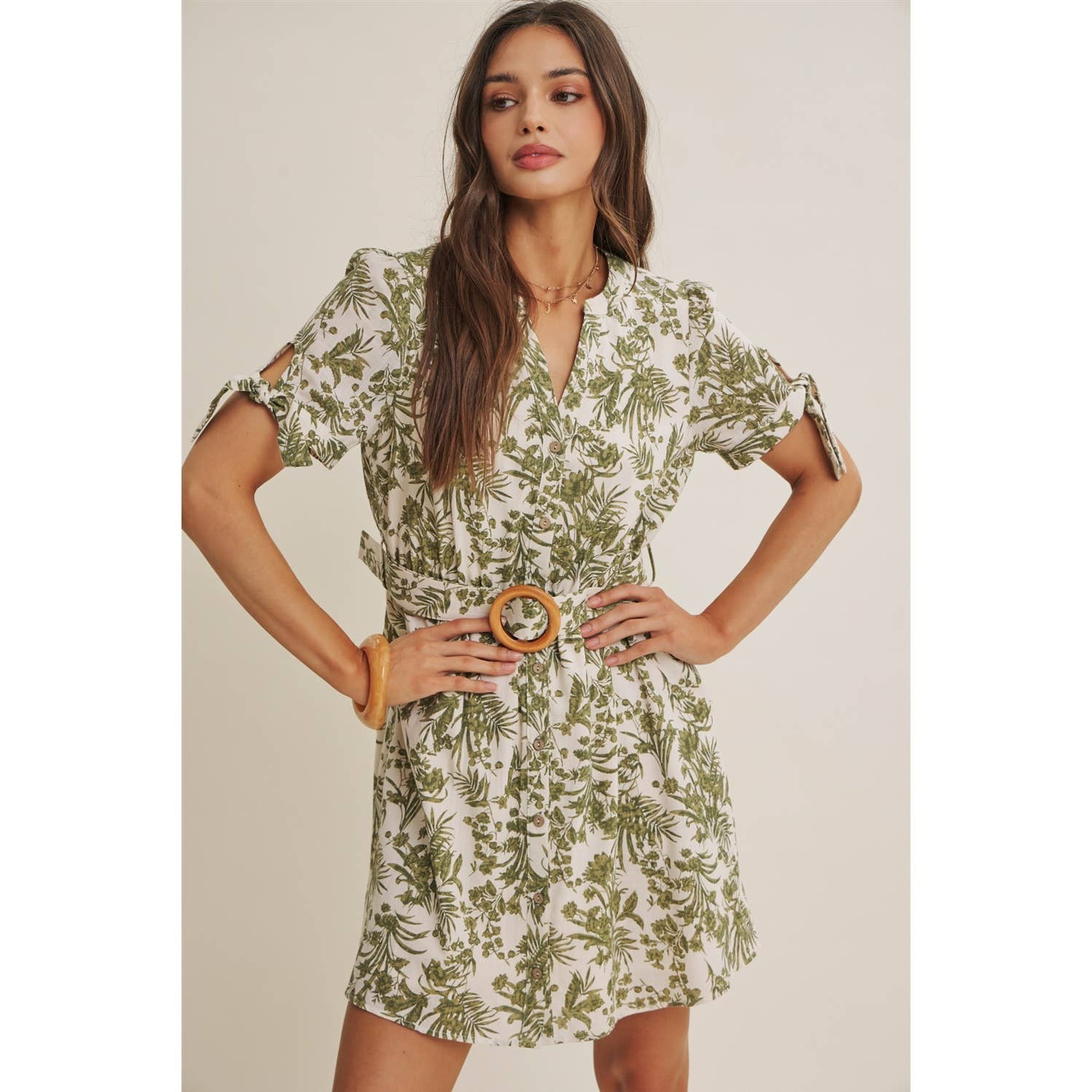 VINEYARD FLORAL MINI DRESS