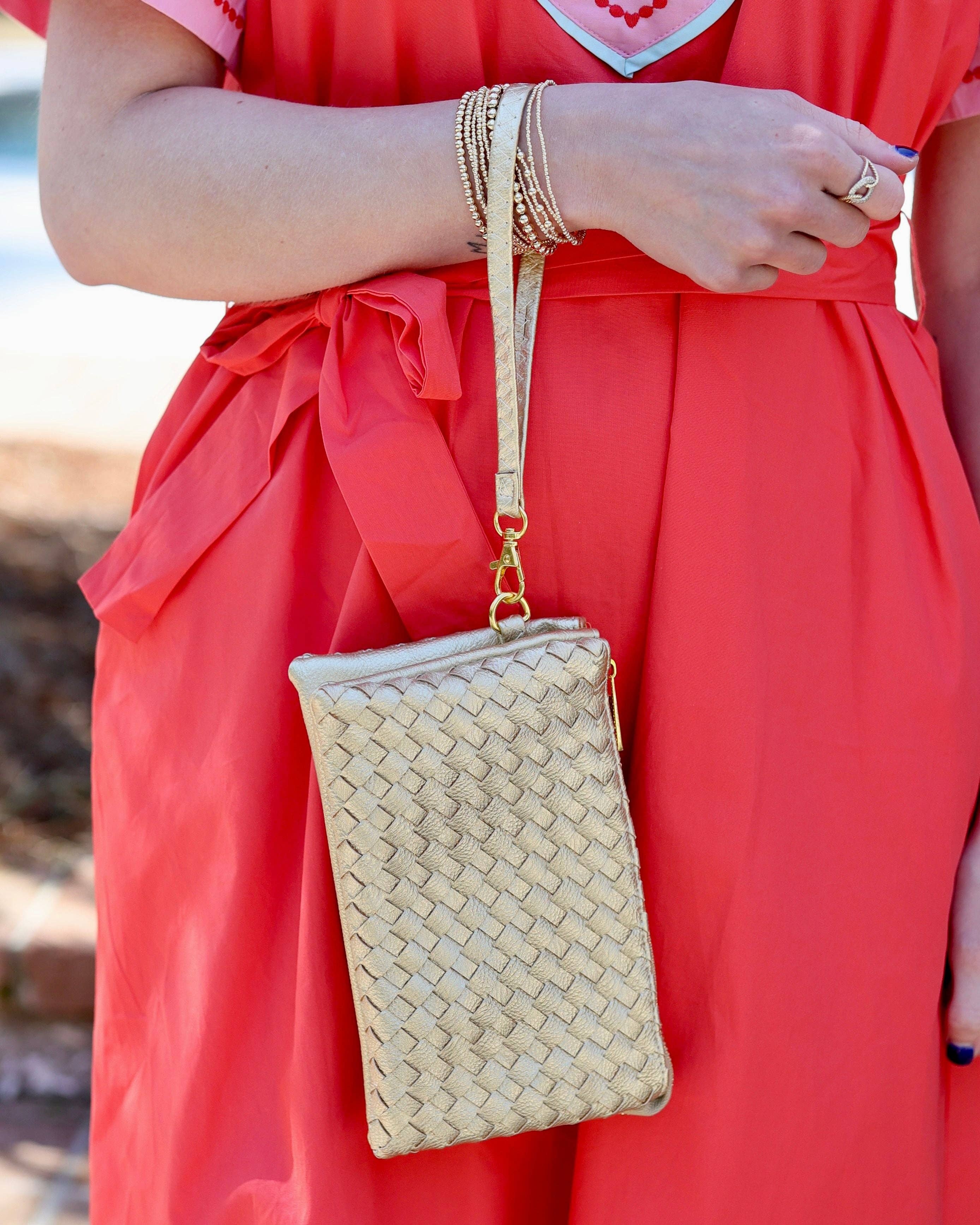 Liz Crossbody Bag Woven Gold