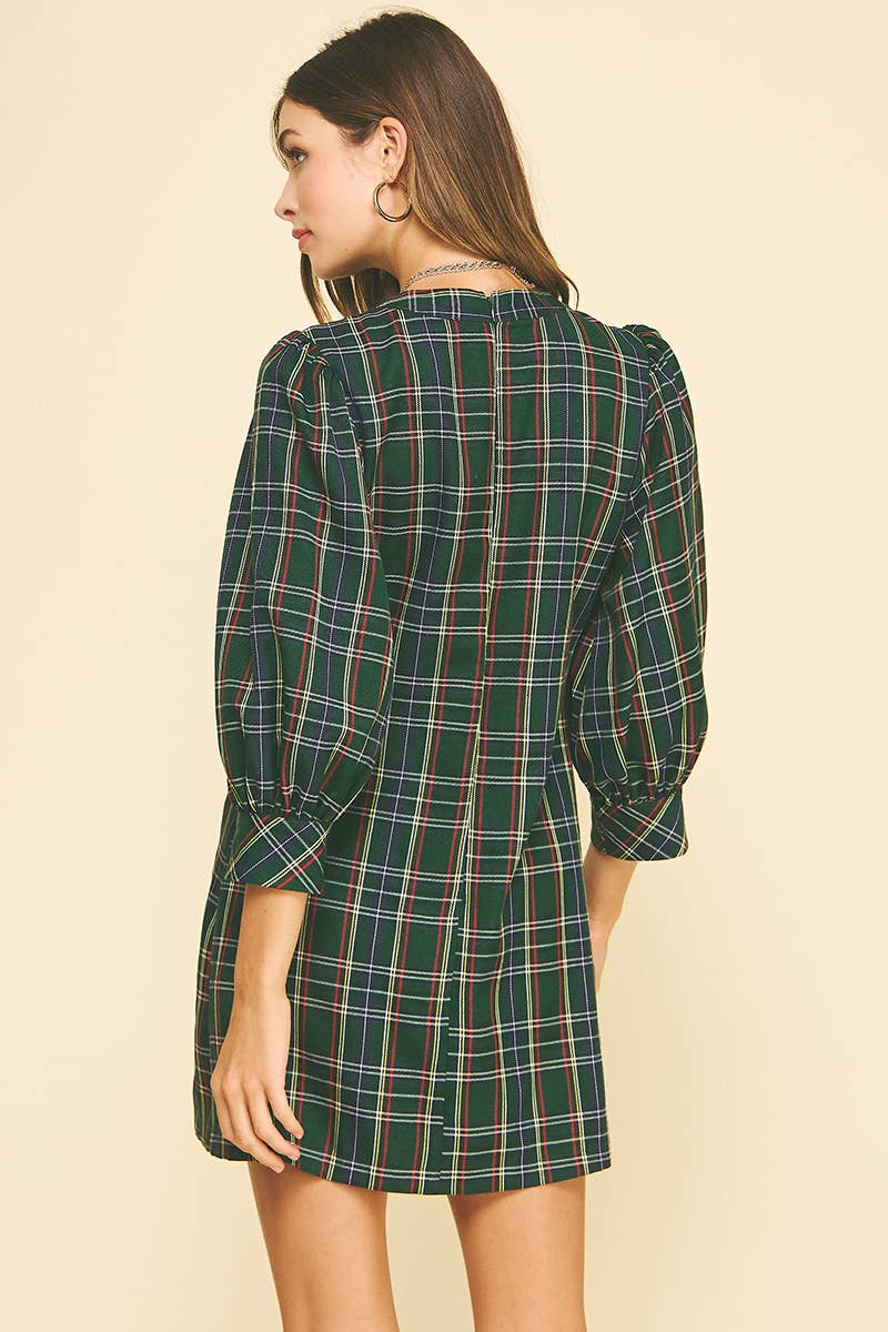 PLAID MINI DRESS