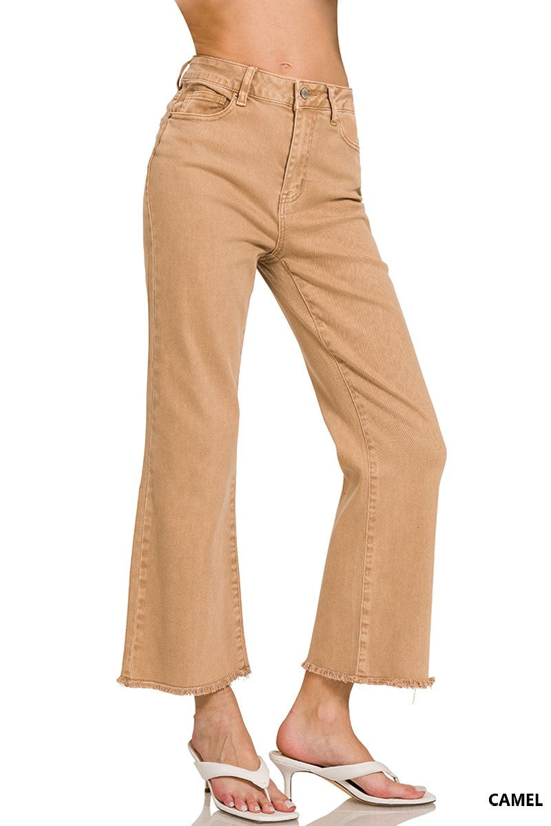 Acid Washed High Waist Bootcut Jeans