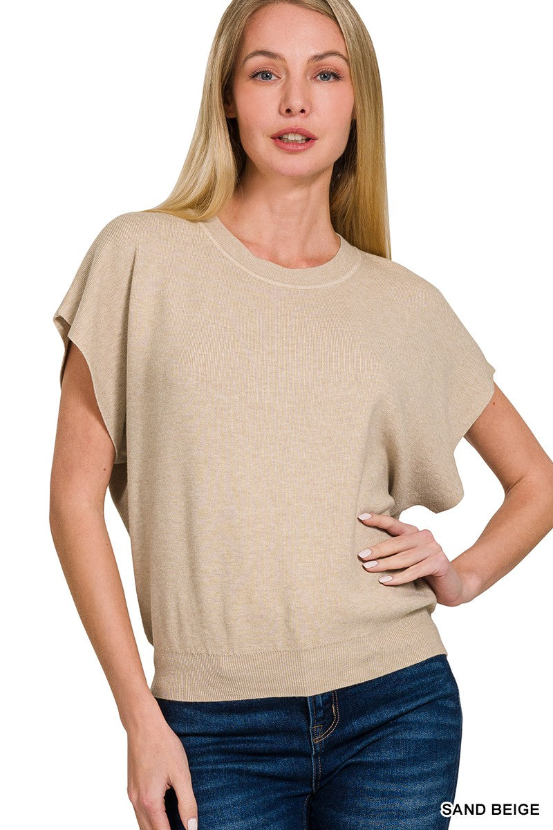 Short Sleeve Dolman Sweater