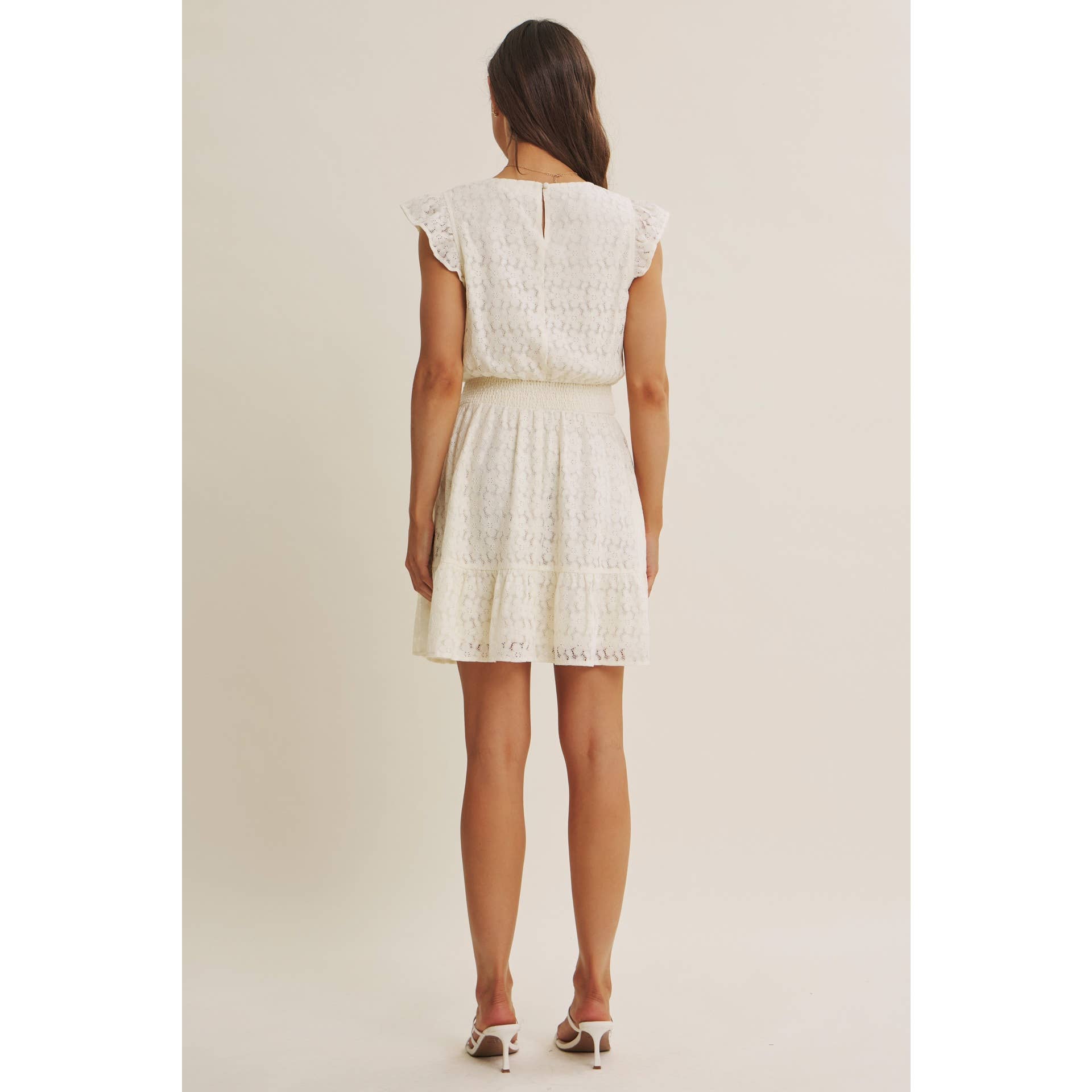 DELICATE LACE MINI DRESS