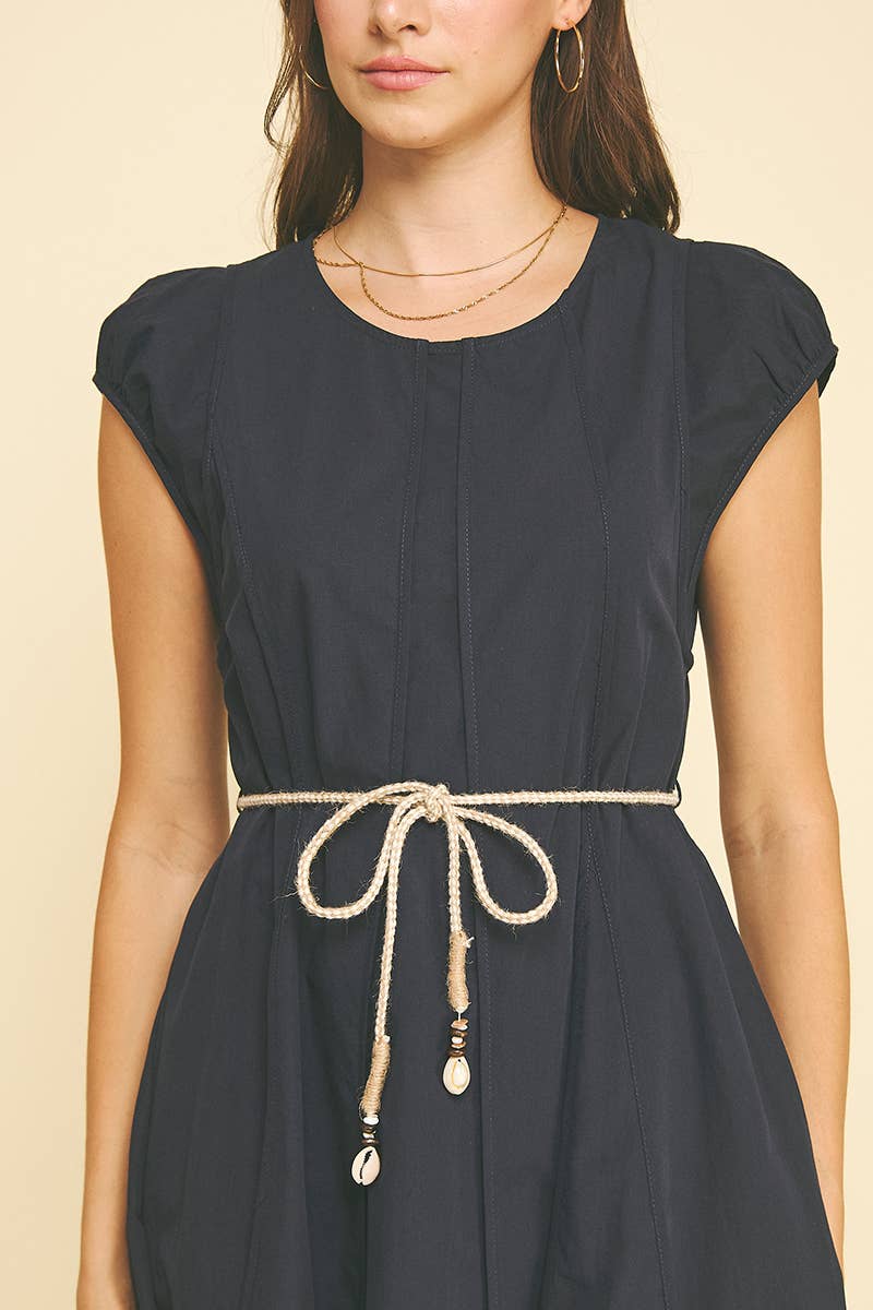 STITCH DETAILED MIDI DRESS