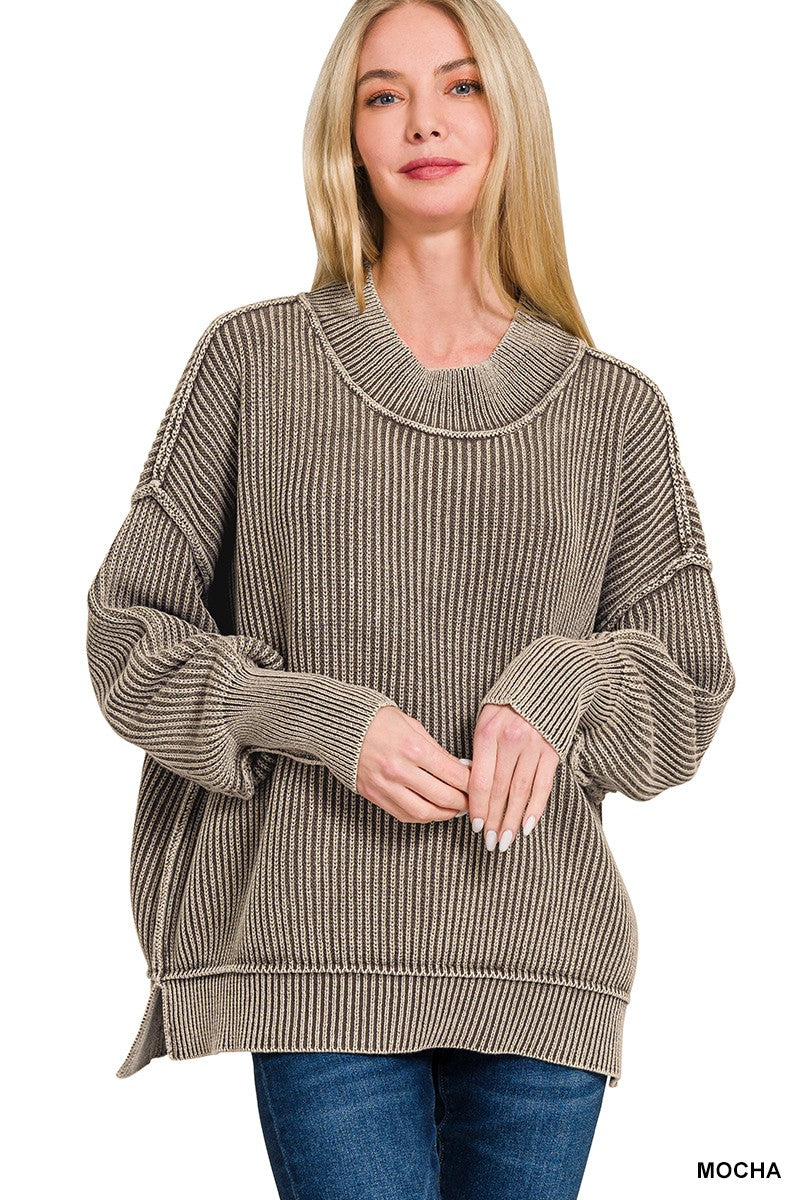 Side Slit Oversize Sweater