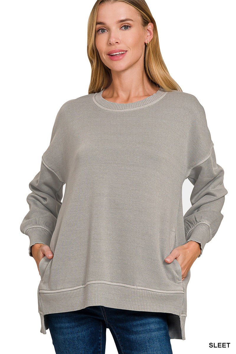 Fleece Hi=Low Pullover